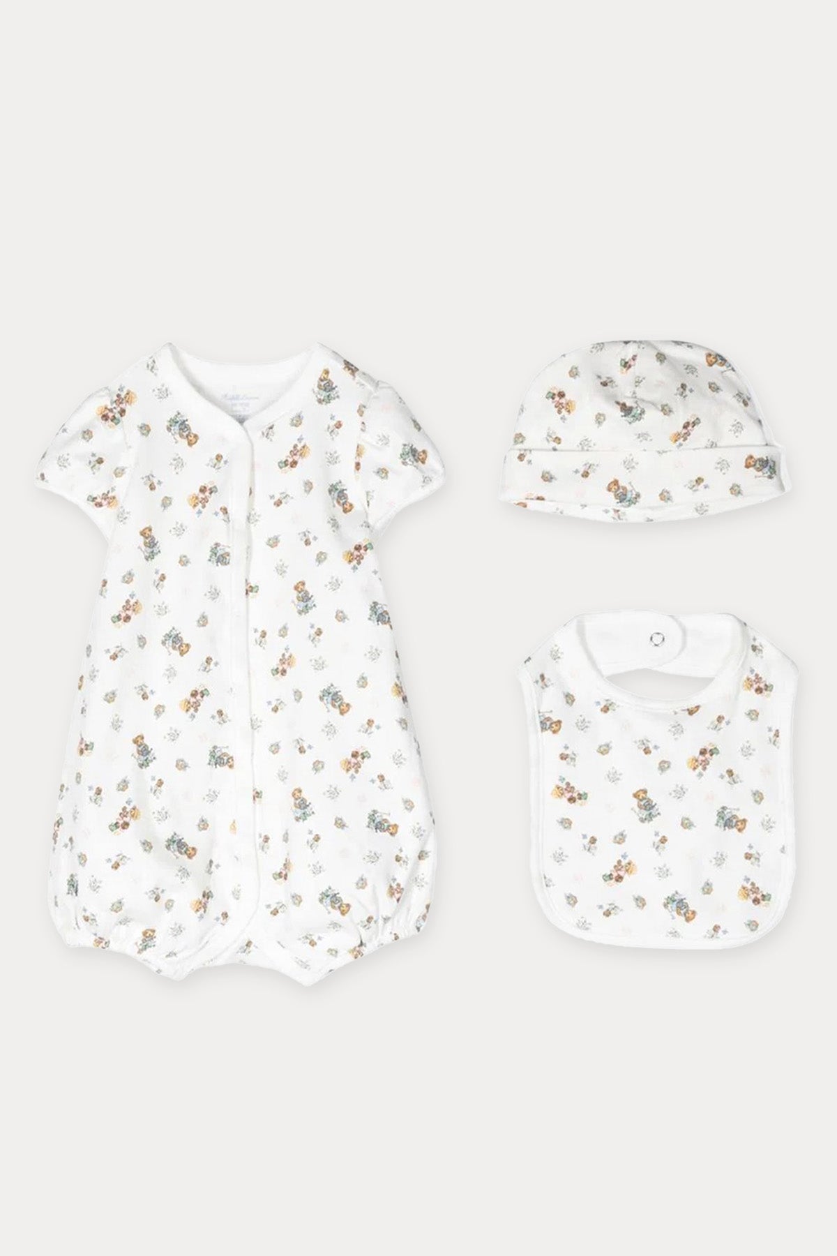 Polo Ralph Lauren Kids 3-6 Aylık Erkek Bebek Polo Bear Tulum Set-Libas Trendy Fashion Store