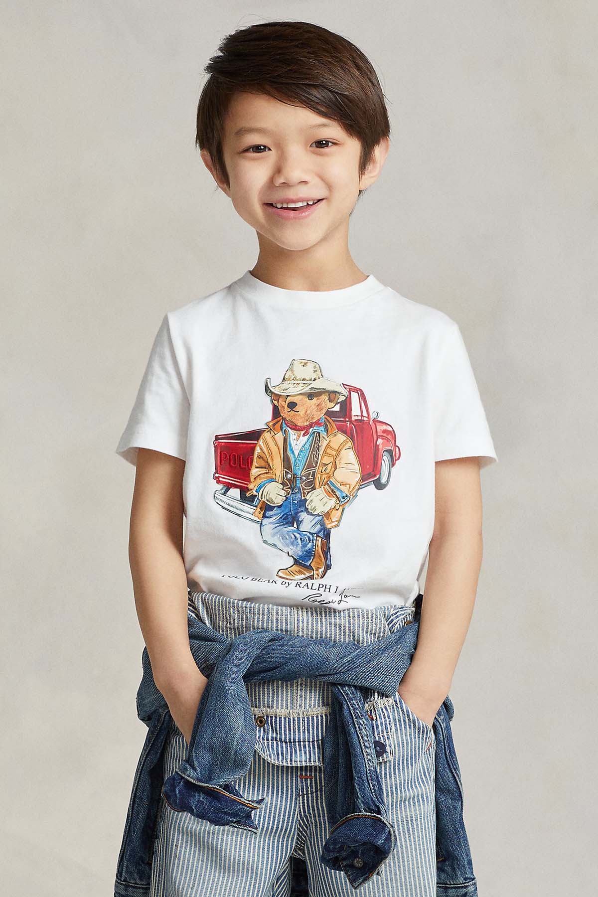 Polo Ralph Lauren Kids 5-7 Yaş Erkek Çocuk Polo Bear T-shirt-Libas Trendy Fashion Store