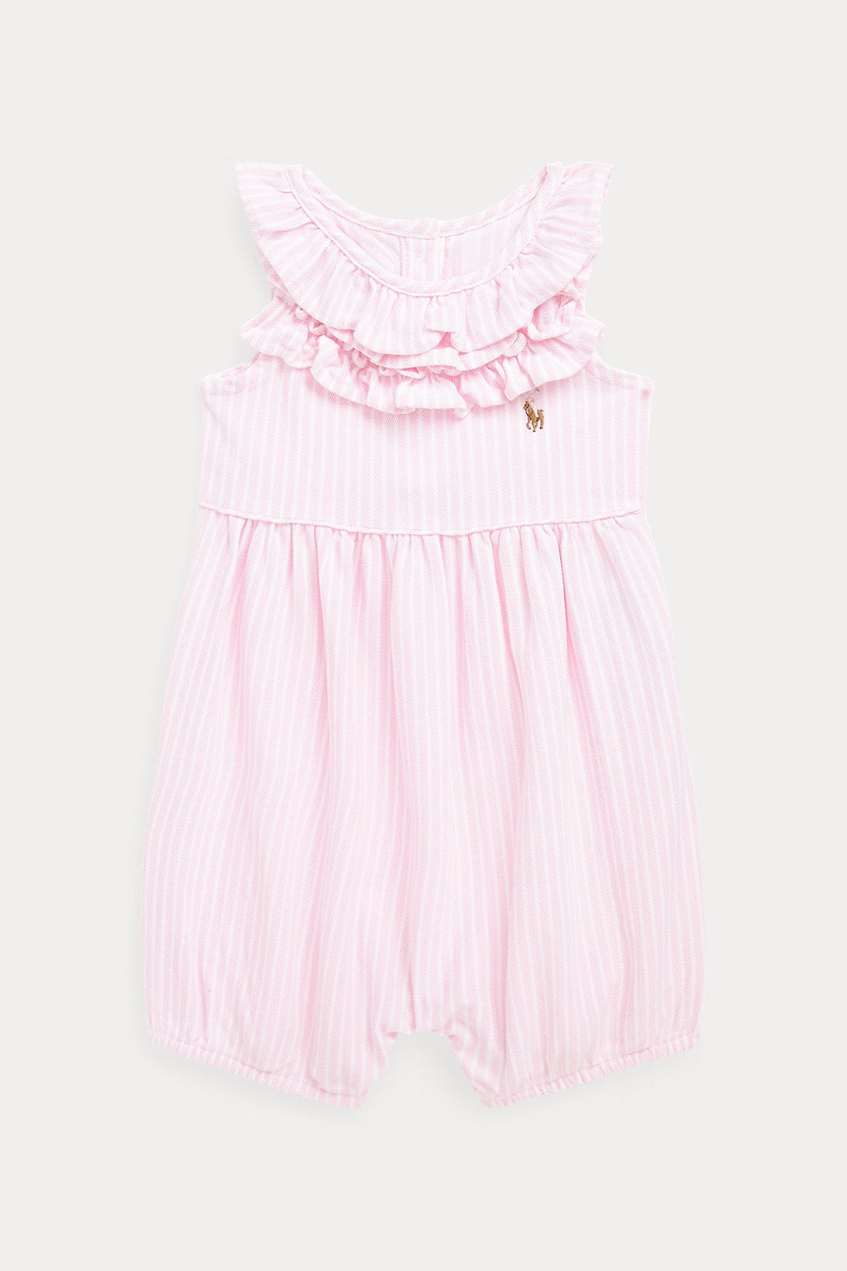 Polo Ralph Lauren Kids 3-9 Aylık Kız Bebek Çizgili Fırfırlı Tulum-Libas Trendy Fashion Store