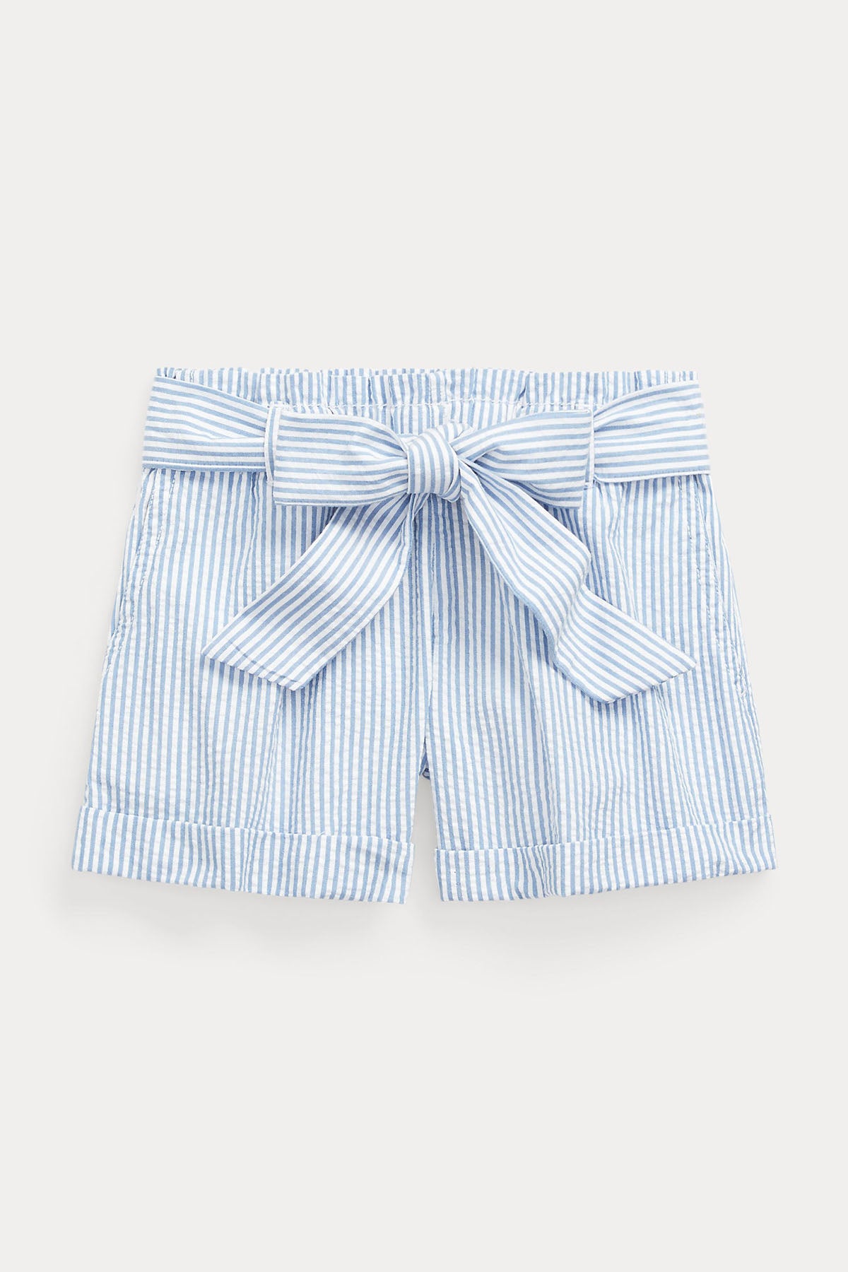 Polo Ralph Lauren Kids 5 Yaş Kız Çocuk Çizgili Gofre Kumaş Şort-Libas Trendy Fashion Store