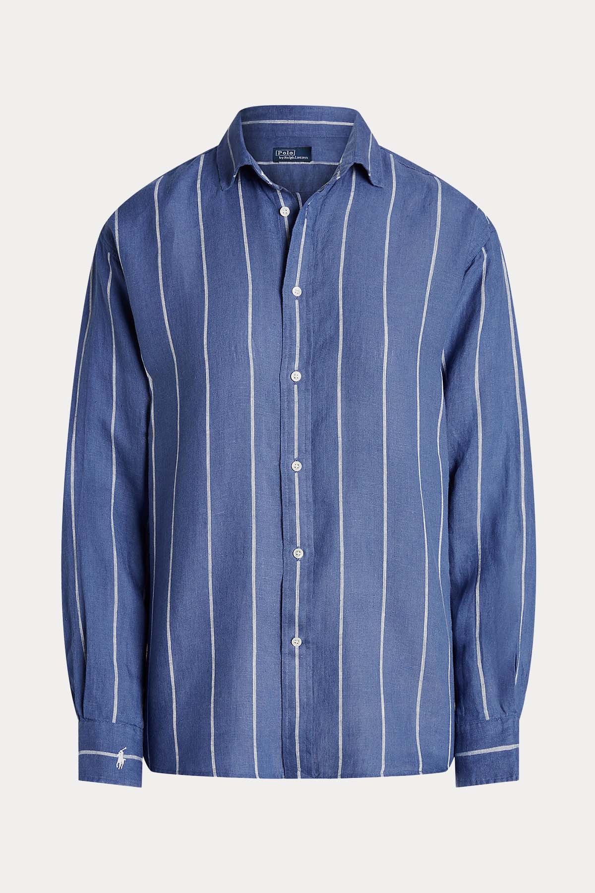 Polo Ralph Lauren Relaxed Fit Çizgili Keten Gömlek-Libas Trendy Fashion Store
