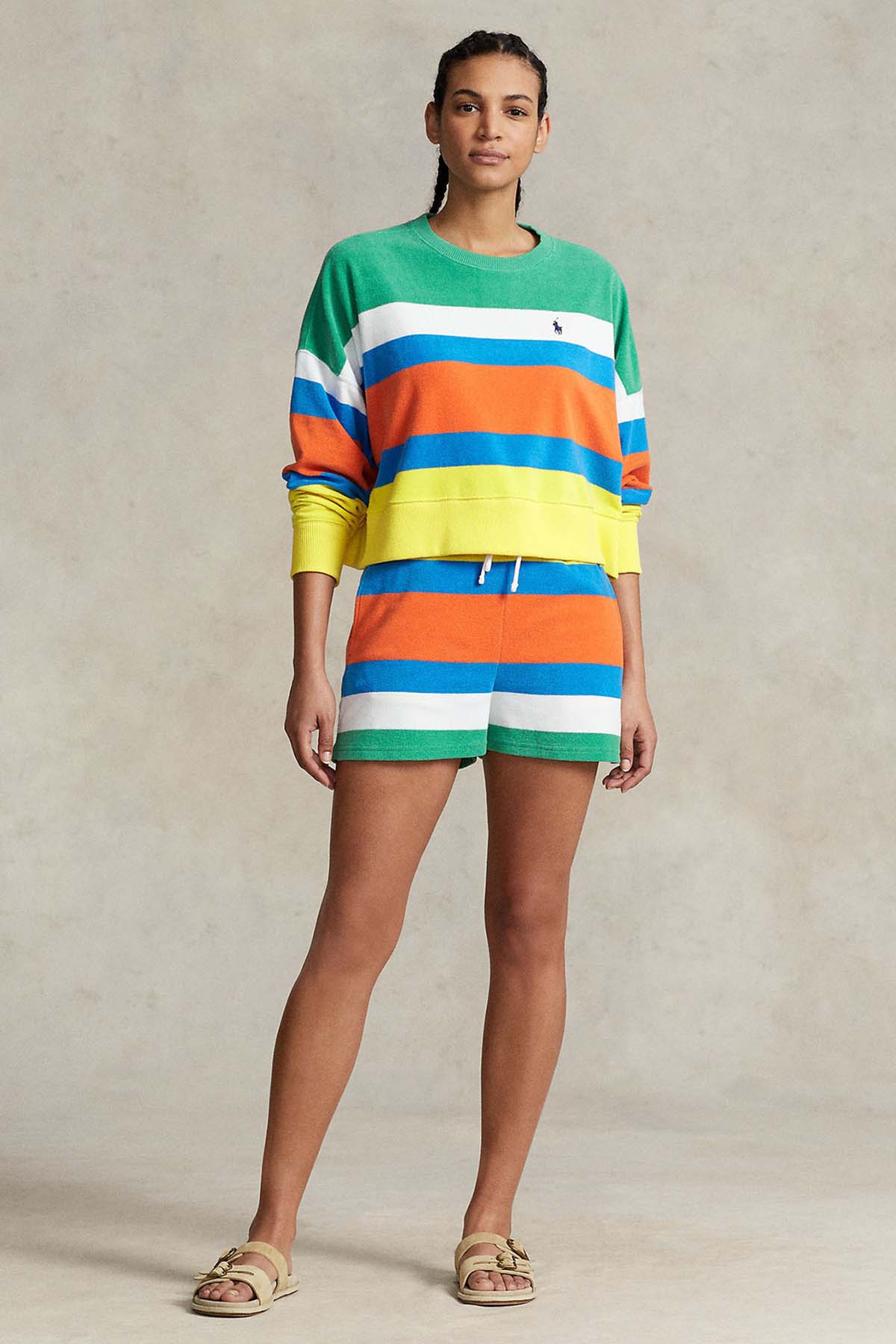 Polo Ralph Lauren Yuvarlak Yaka Renk Bloklu Sweatshirt-Libas Trendy Fashion Store