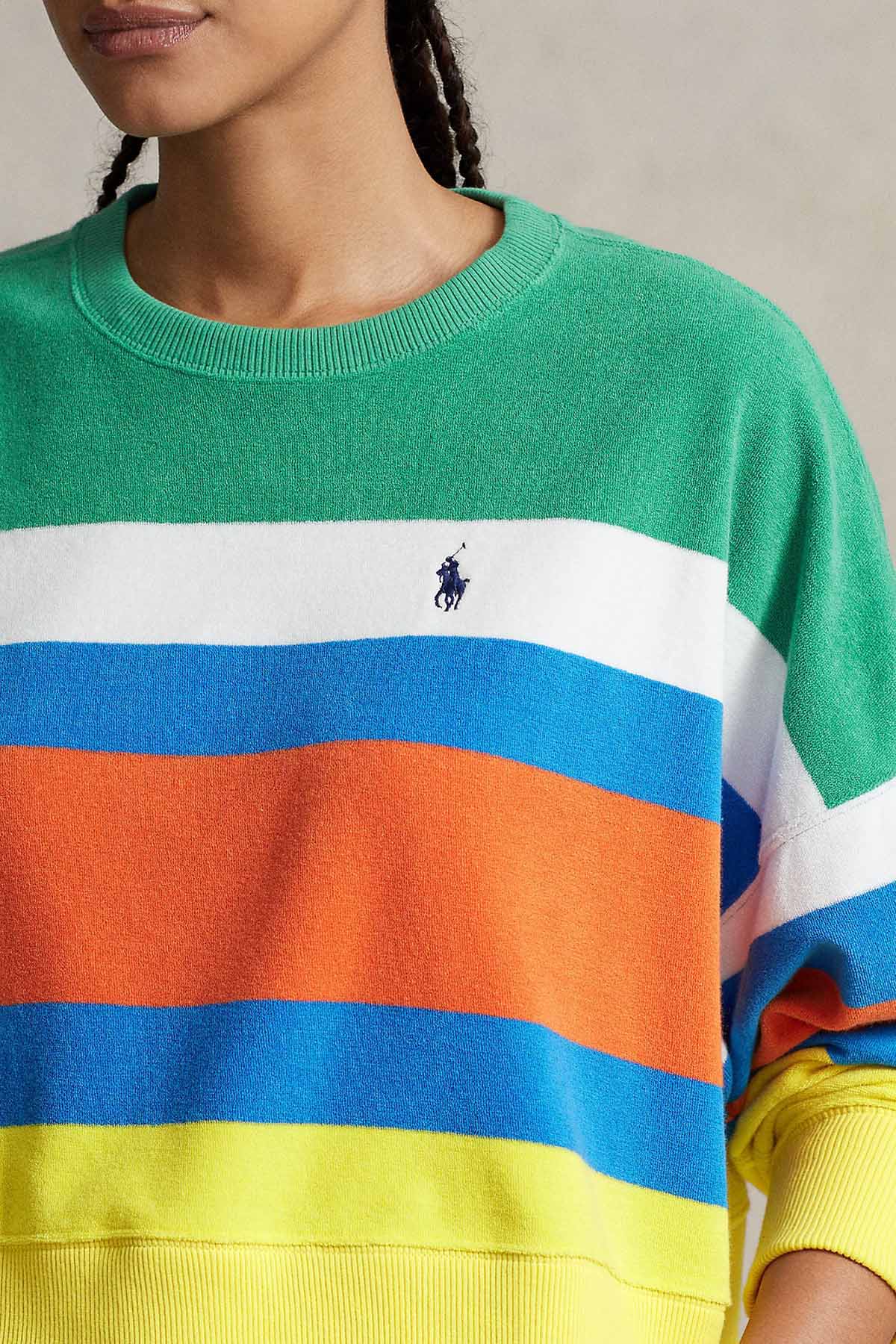 Polo Ralph Lauren Yuvarlak Yaka Renk Bloklu Sweatshirt-Libas Trendy Fashion Store