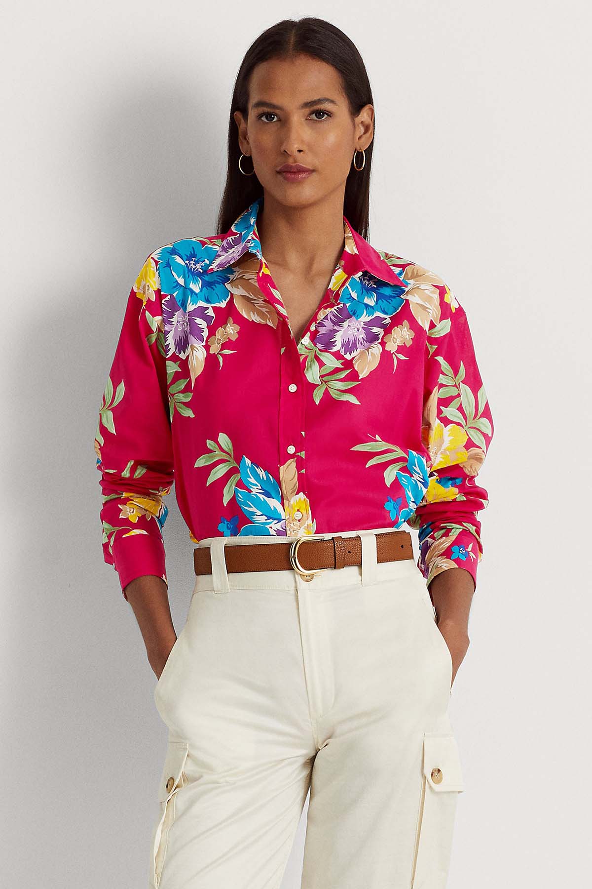 Polo Ralph Lauren Straight Fit Çiçek Desenli Gömlek-Libas Trendy Fashion Store