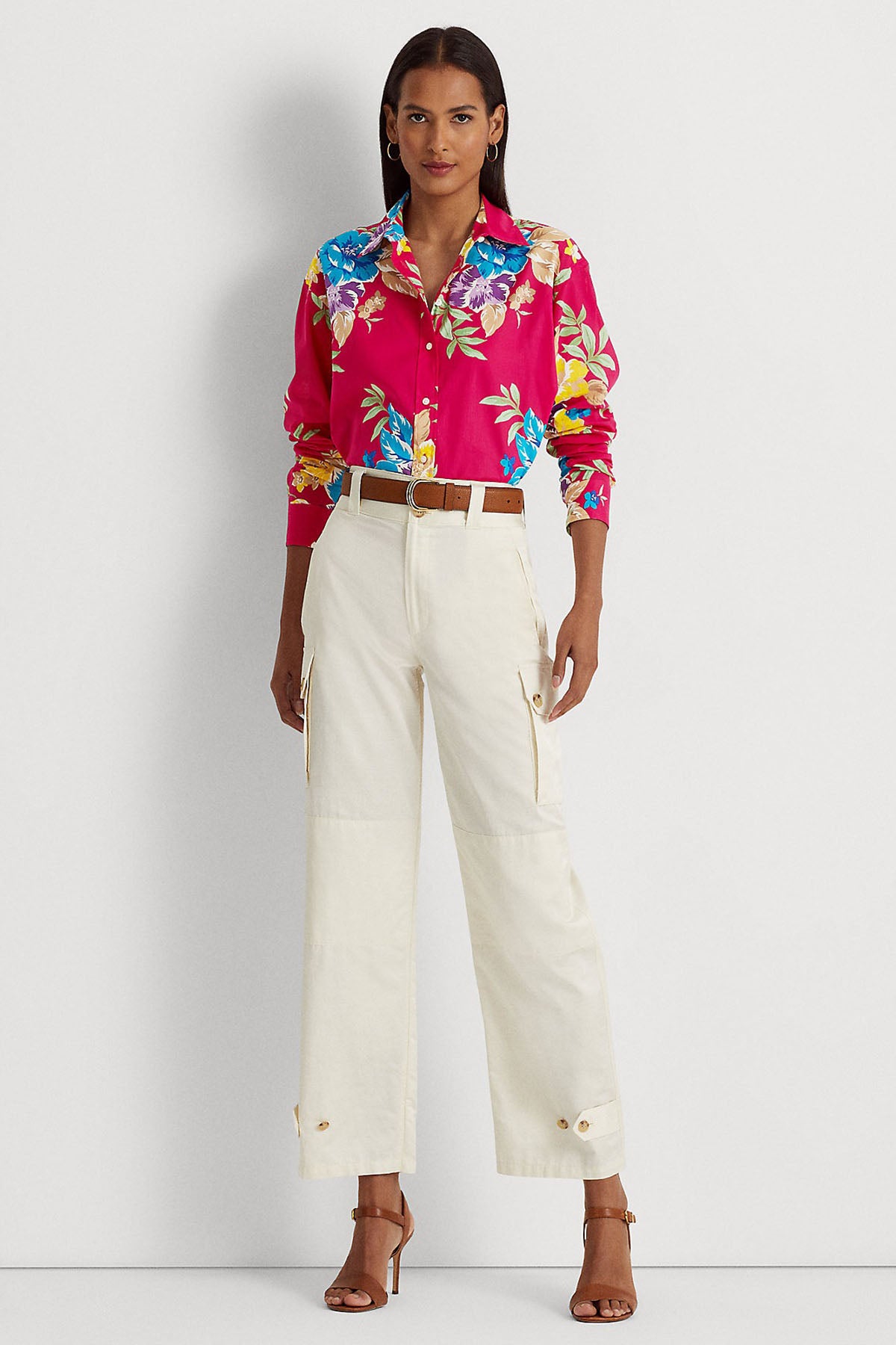 Polo Ralph Lauren Straight Fit Çiçek Desenli Gömlek-Libas Trendy Fashion Store