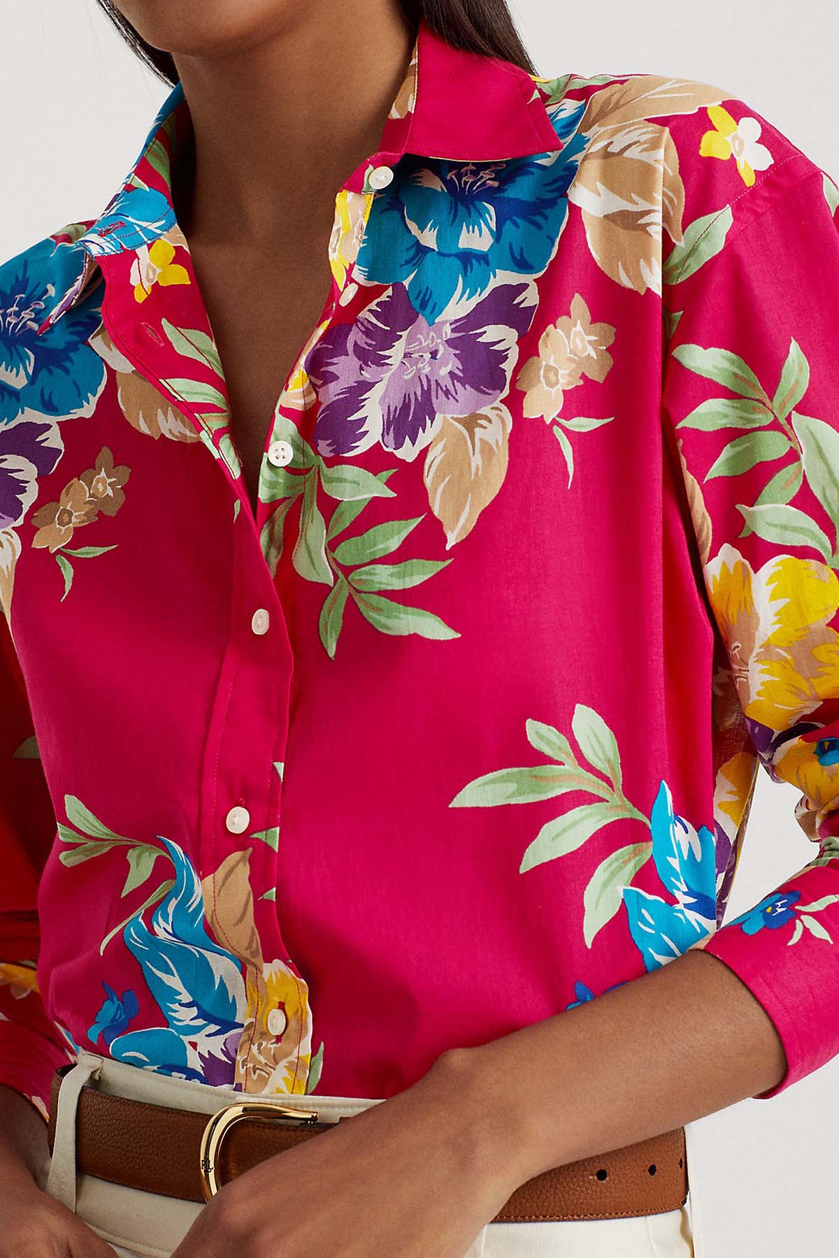 Polo Ralph Lauren Straight Fit Çiçek Desenli Gömlek-Libas Trendy Fashion Store