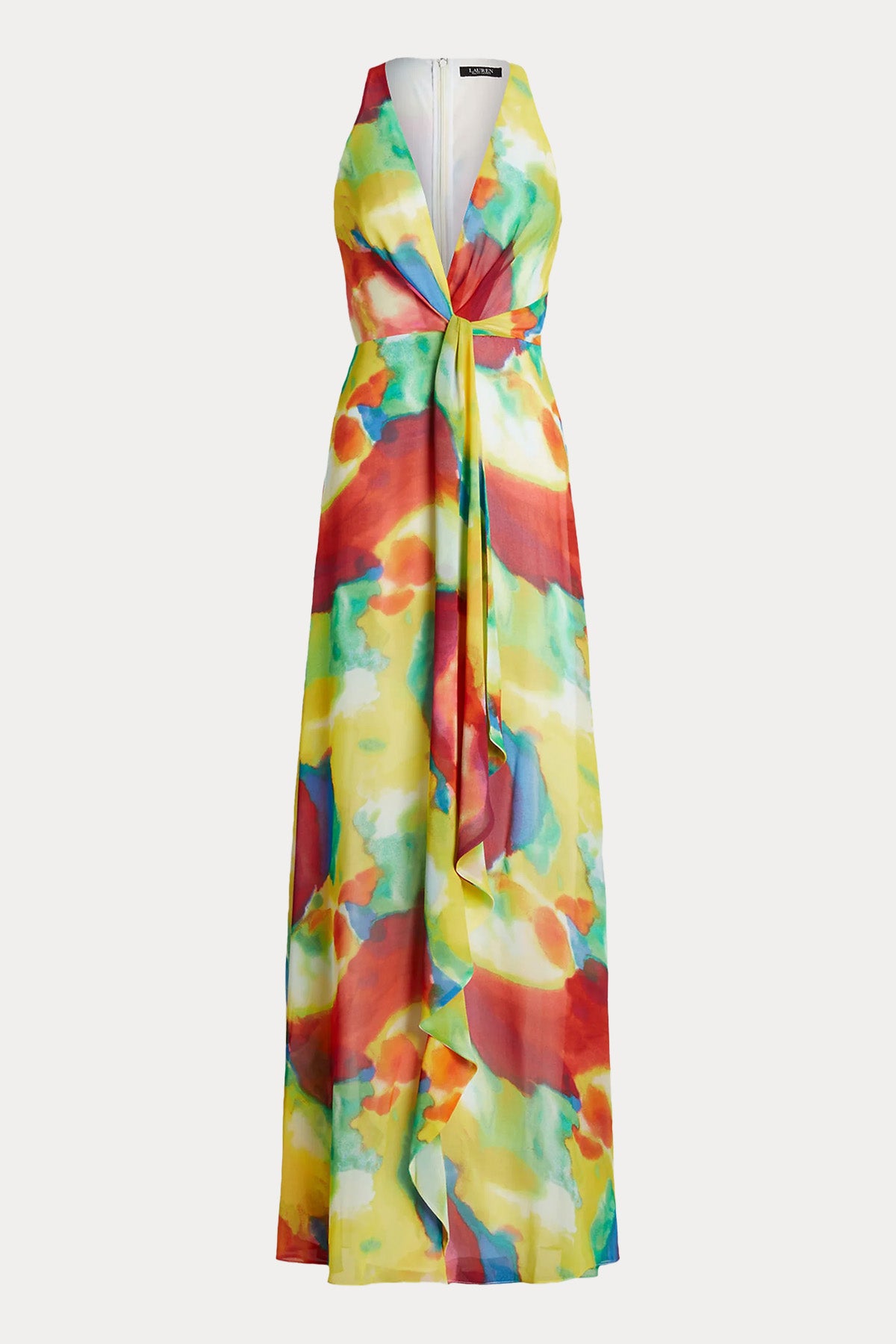 Polo Ralph Lauren Renkli Maxi Abiye Elbise-Libas Trendy Fashion Store