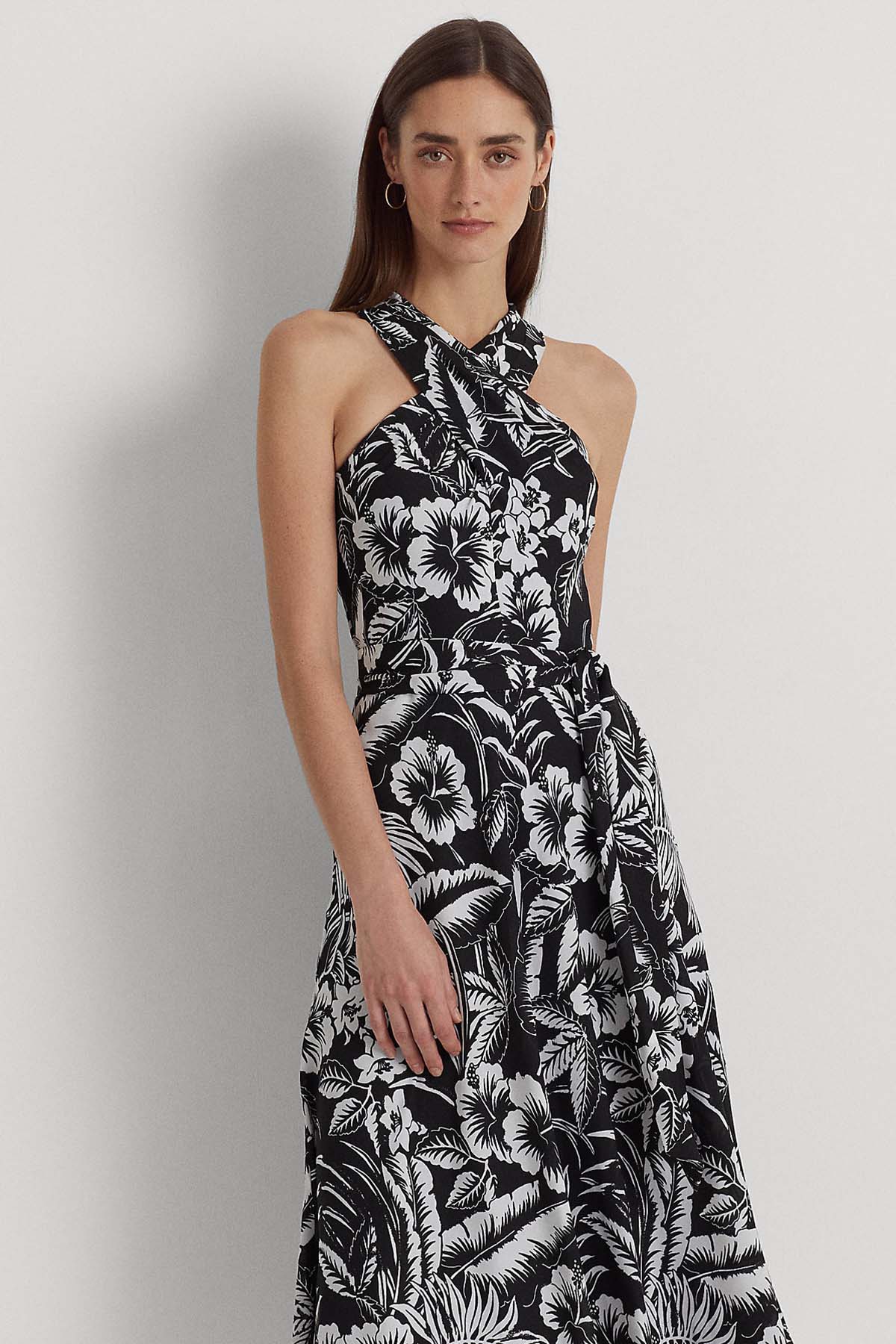 Polo Ralph Lauren Çiçek Desenli Midi Elbise-Libas Trendy Fashion Store