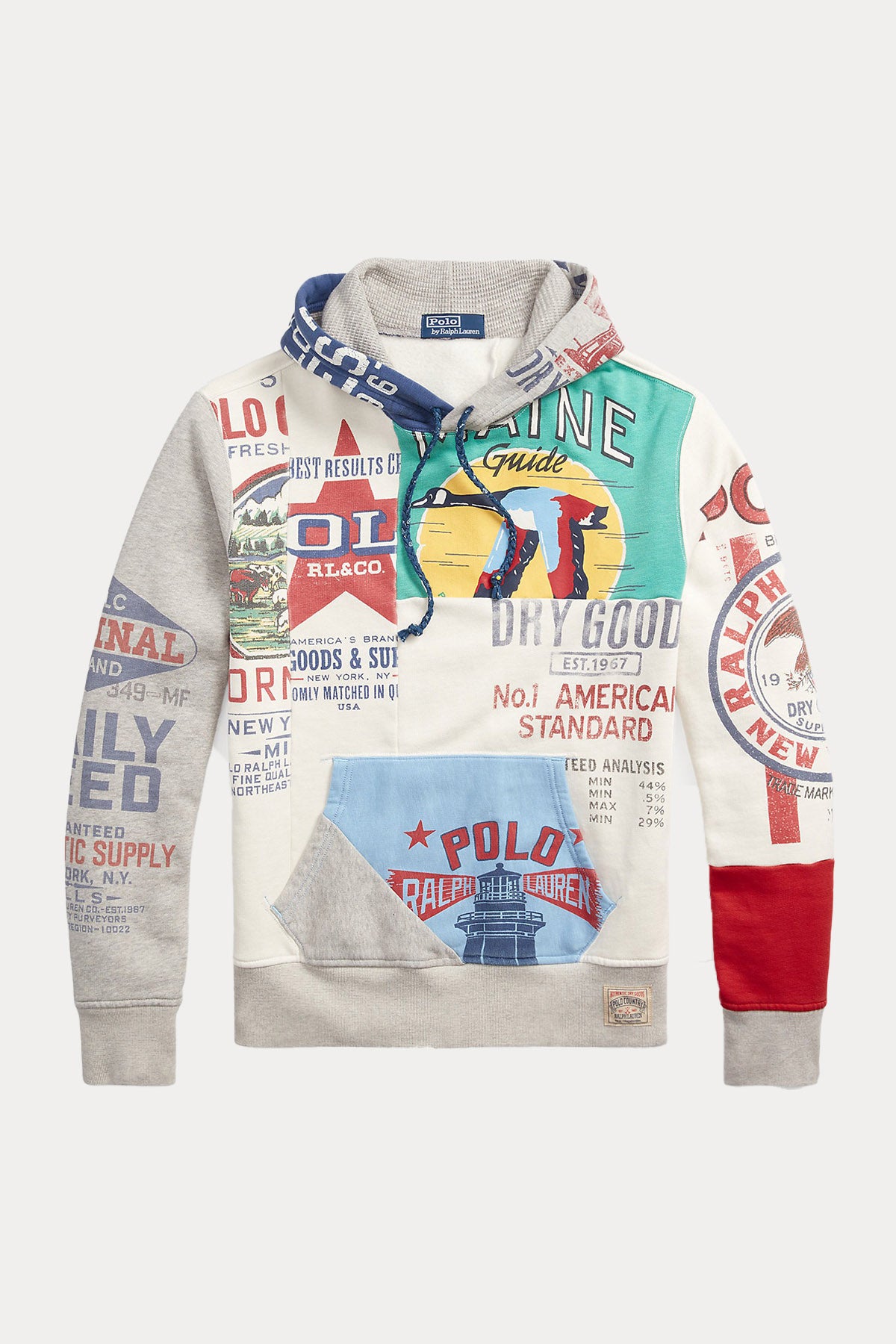 Polo Ralph Lauren Kapüşonlu Patchwork Desenli Sweatshirt-Libas Trendy Fashion Store