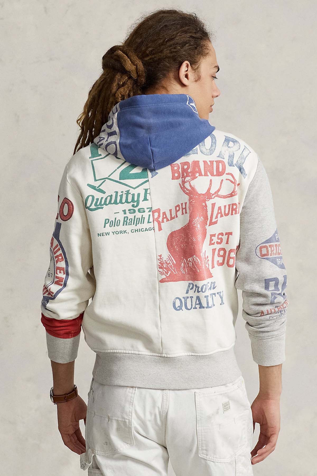 Polo Ralph Lauren Kapüşonlu Patchwork Desenli Sweatshirt-Libas Trendy Fashion Store