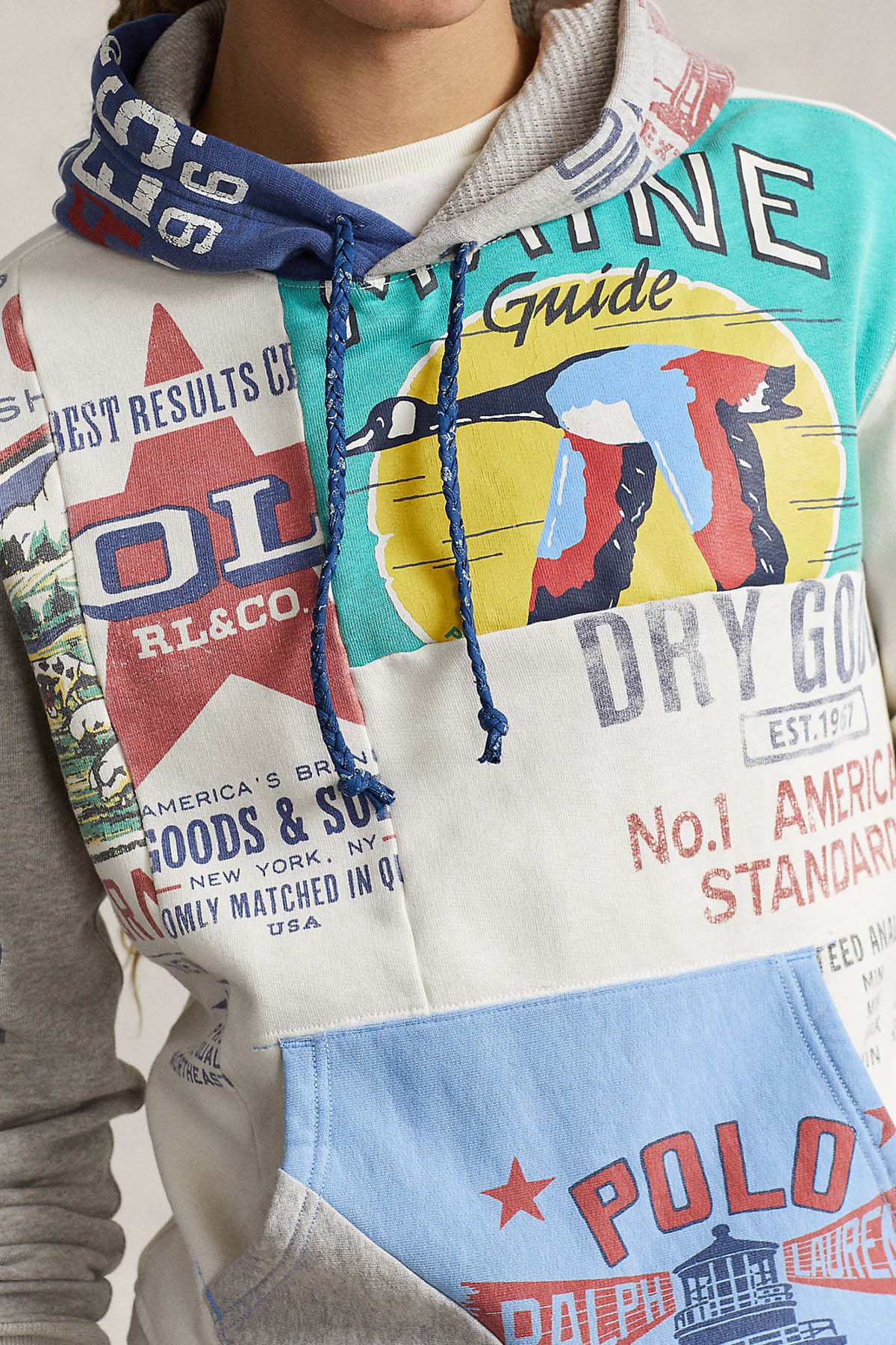 Polo Ralph Lauren Kapüşonlu Patchwork Desenli Sweatshirt-Libas Trendy Fashion Store