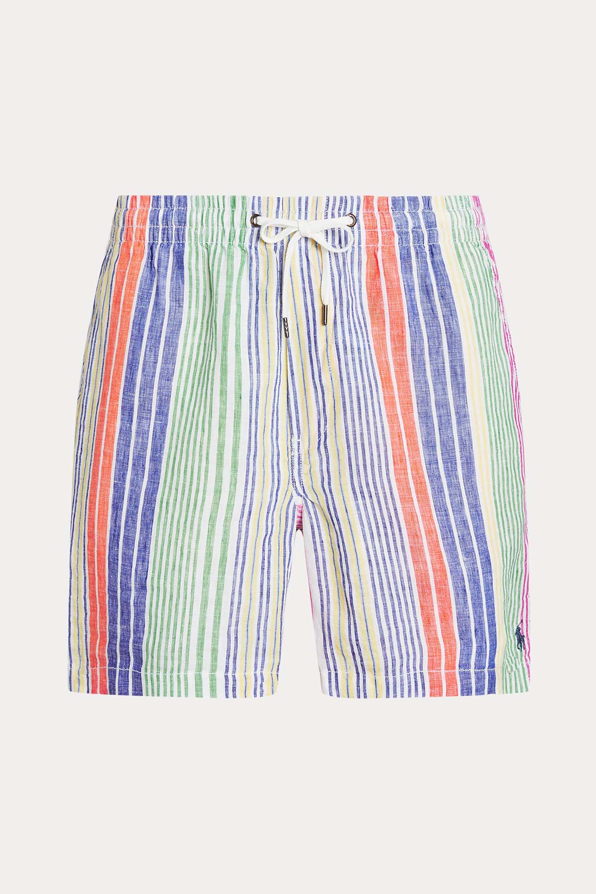 Polo Ralph Lauren Classic Fit Çizgili Keten Şort-Libas Trendy Fashion Store