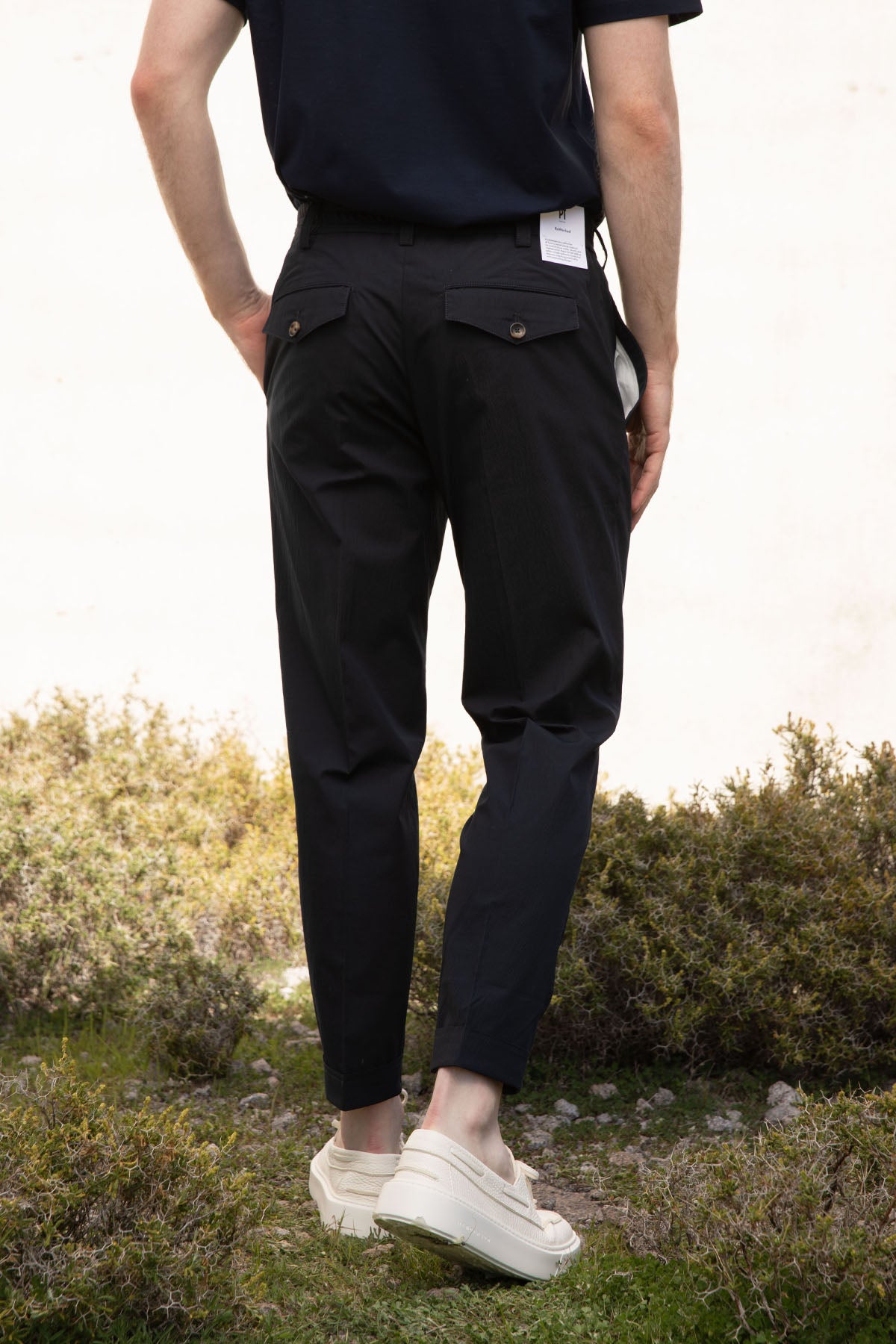 Pantaloni Torino The Rebel Streç Gofre Kumaş Duble Paça Pantolon-Libas Trendy Fashion Store