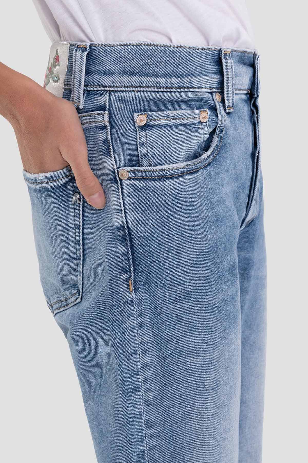 Replay Maijke Cropped Straight Fit Yüksek Bel Jeans-Libas Trendy Fashion Store