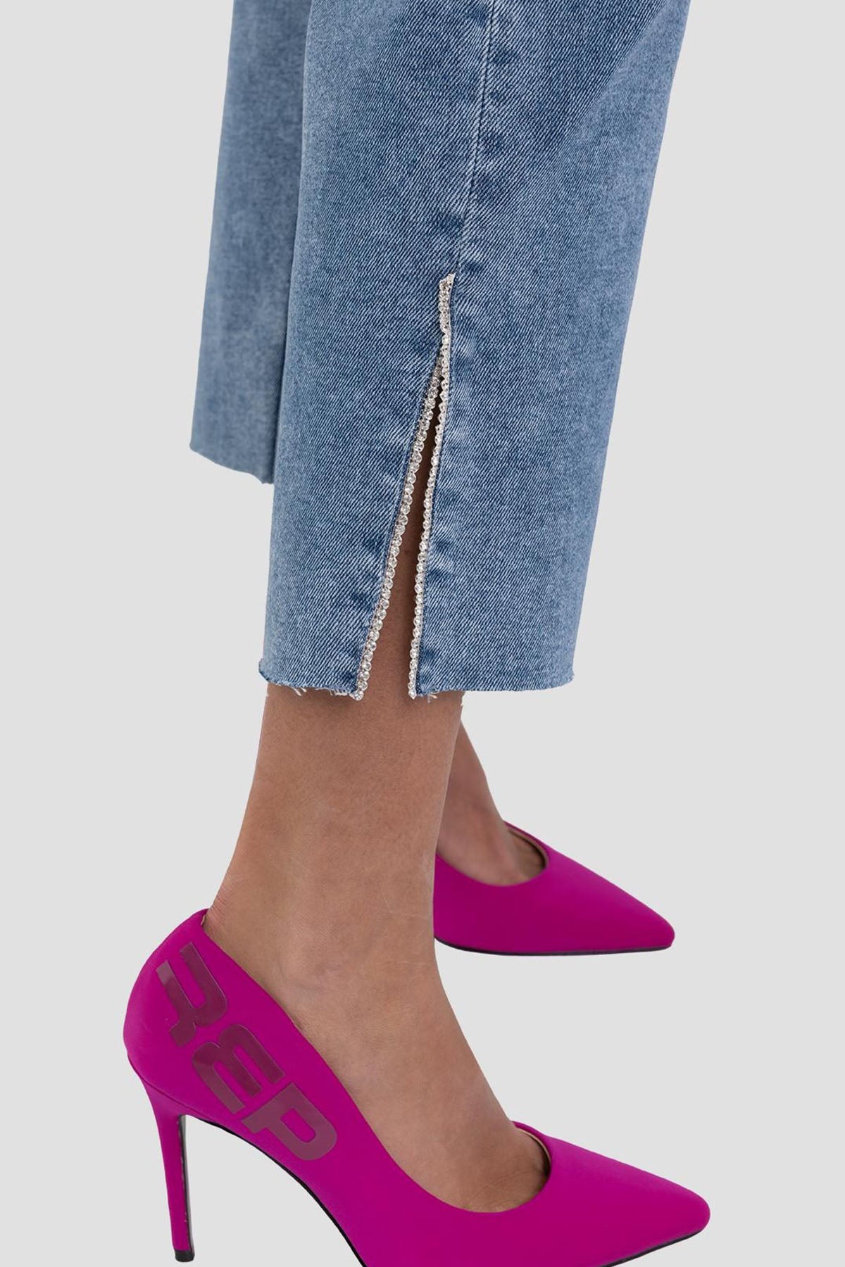 Replay Maijke Cropped Straight Fit Yüksek Bel Jeans-Libas Trendy Fashion Store