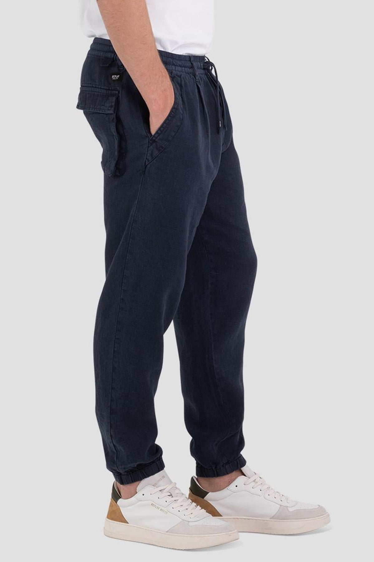 Replay Beli Lastikli Keten Jogger Pantolon-Libas Trendy Fashion Store