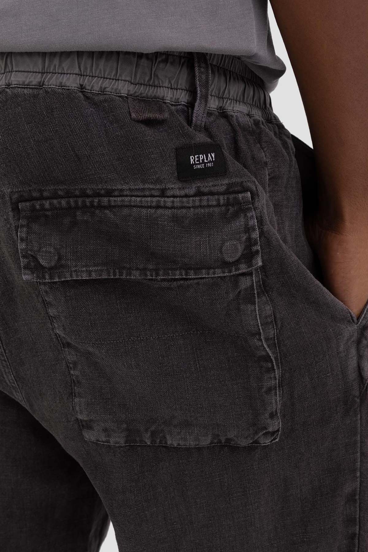 Replay Beli Lastikli Keten Jogger Pantolon-Libas Trendy Fashion Store