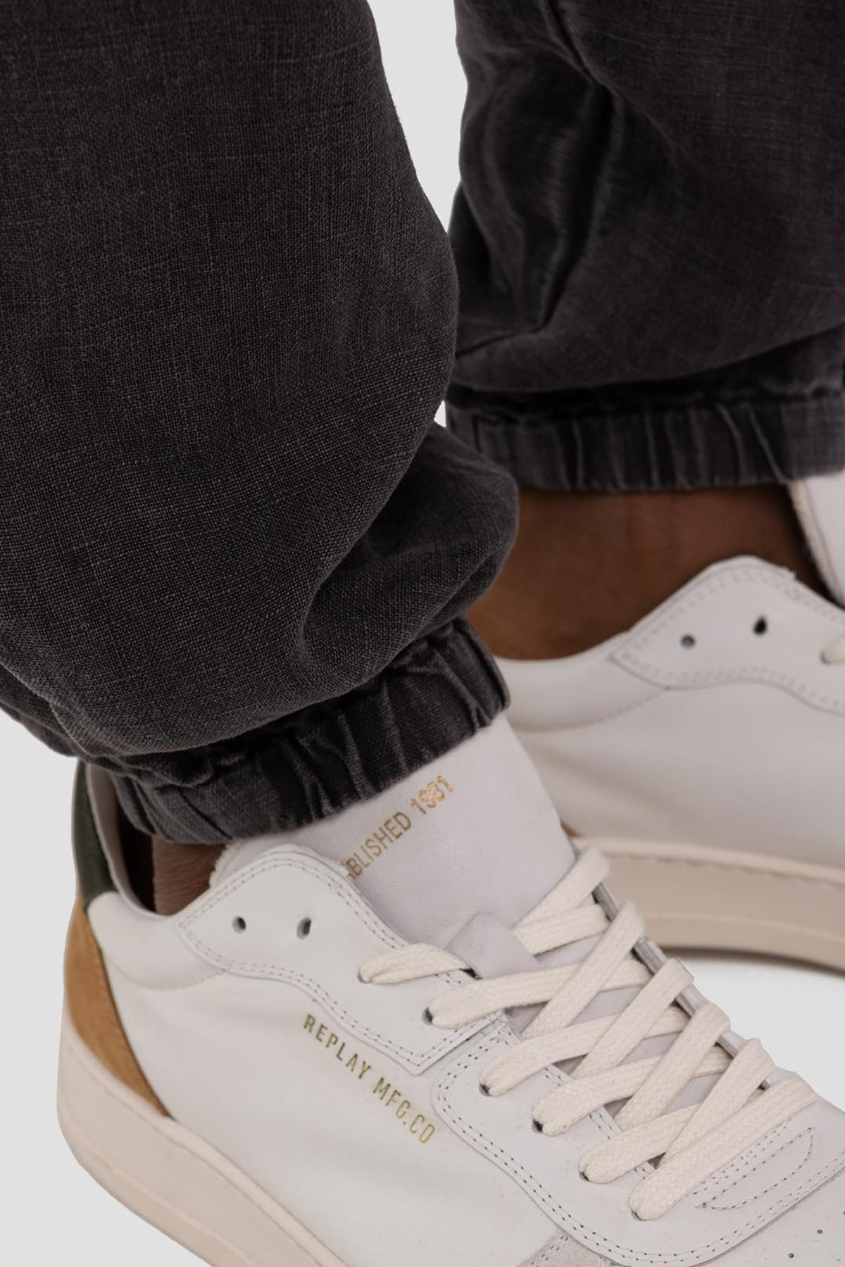 Replay Beli Lastikli Keten Jogger Pantolon-Libas Trendy Fashion Store