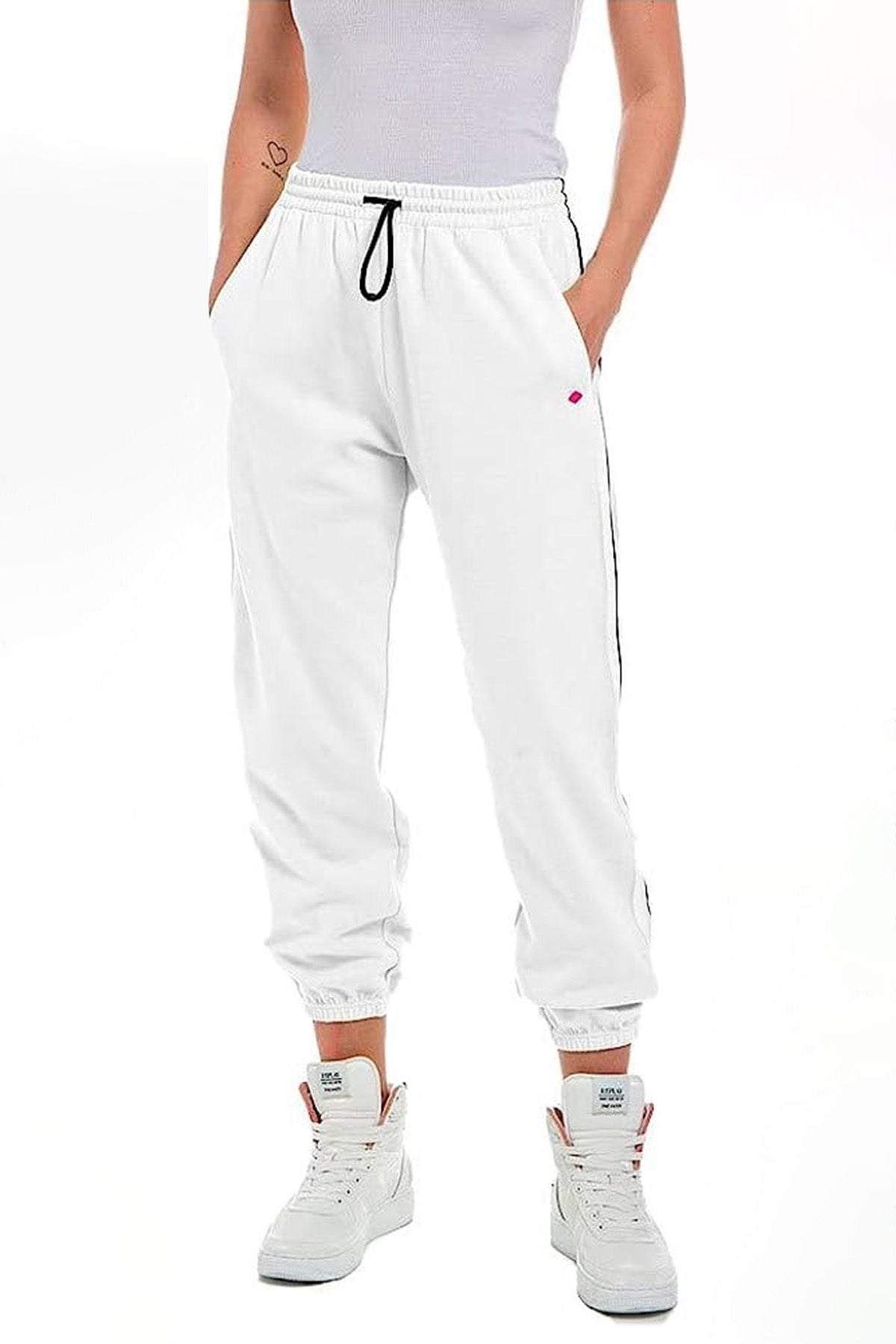 Replay Beli Lastikli Şeritli Pantolon-Libas Trendy Fashion Store