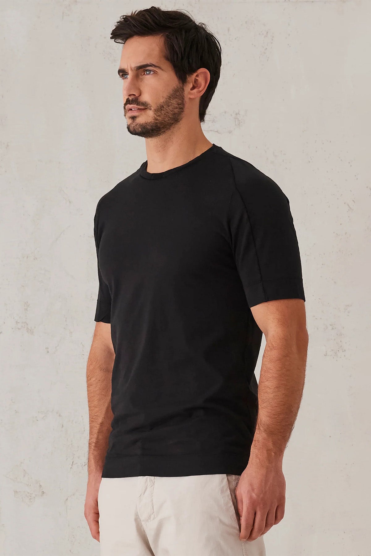 Transit Cep Detaylı Keten Karışımlı Yuvarlak Yaka T-shirt-Libas Trendy Fashion Store