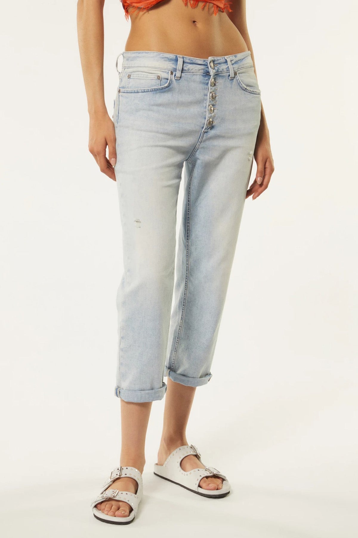 Dondup Koons Loose Fit Crop Jeans-Libas Trendy Fashion Store