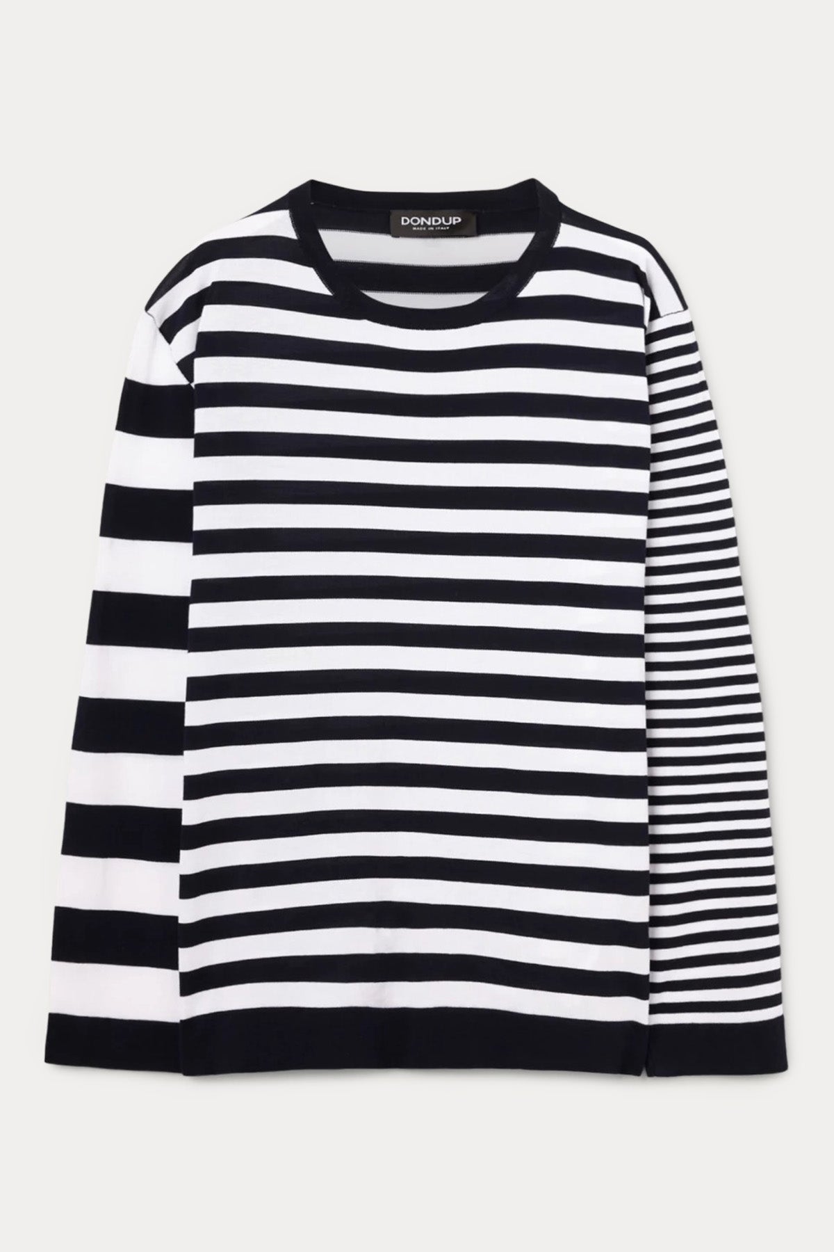 Dondup Yuvarlak Yaka Çizgili İnce Örgü Triko-Libas Trendy Fashion Store