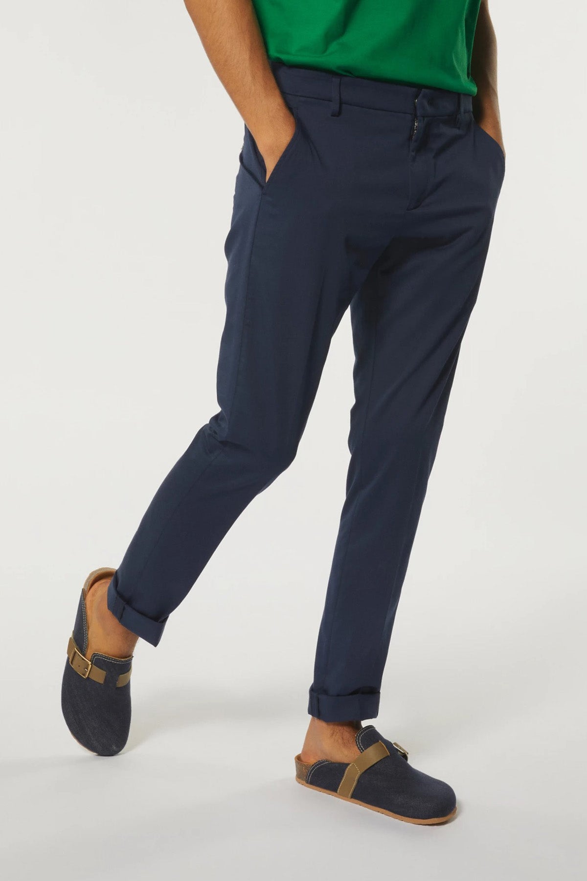 Dondup Slim Fit Yandan Cepli Streç İpekli Pantolon-Libas Trendy Fashion Store