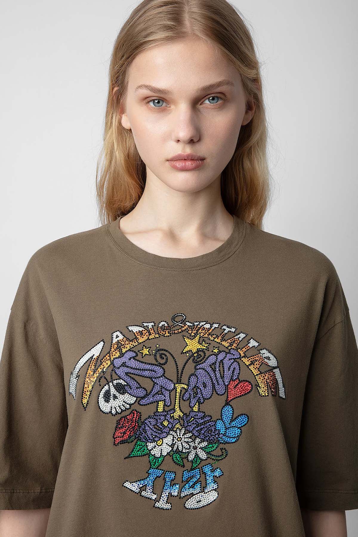 Zadig & Voltaire Geniş Kesim Yuvarlak Yaka Logolu T-shirt