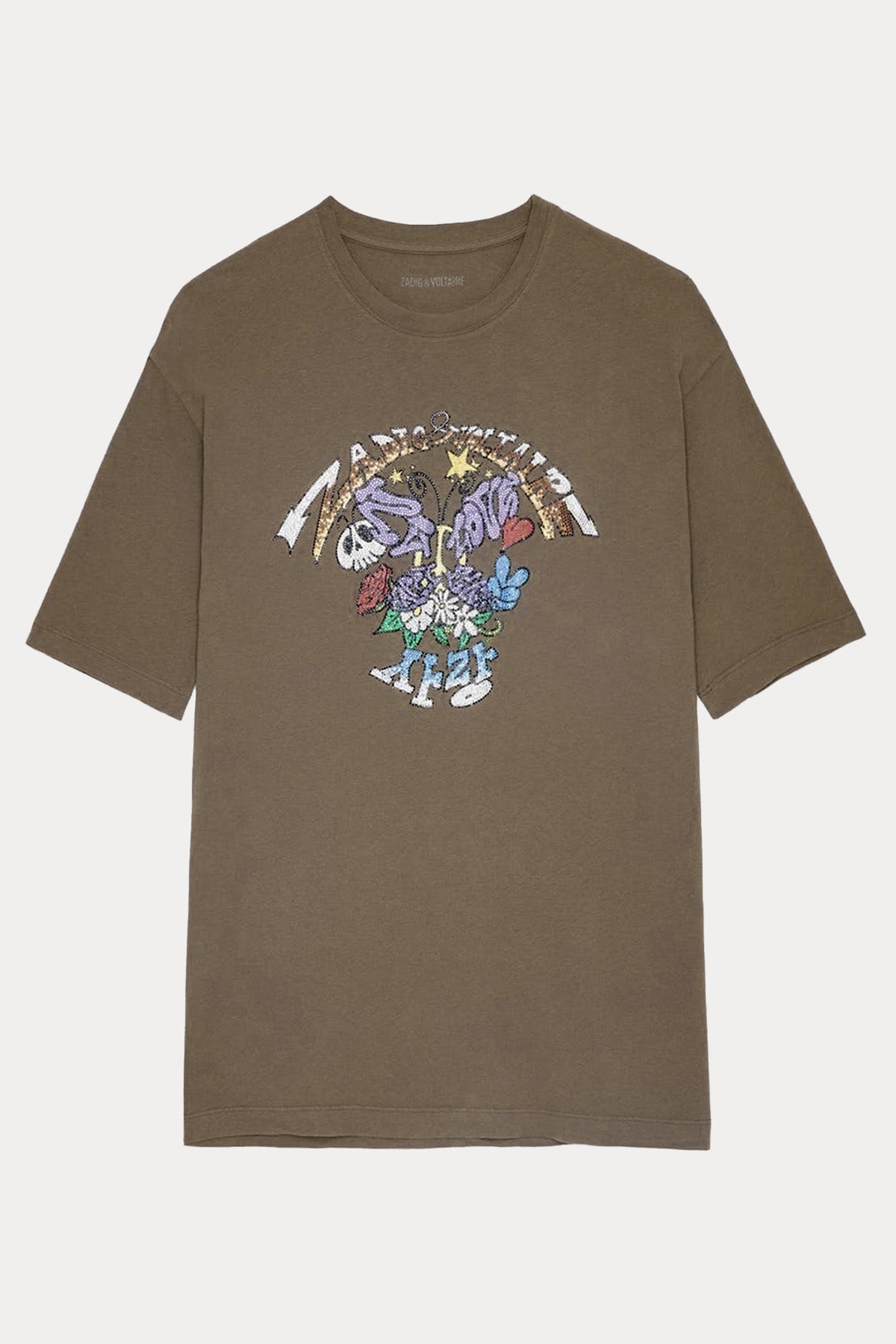 Zadig & Voltaire Geniş Kesim Yuvarlak Yaka Logolu T-shirt