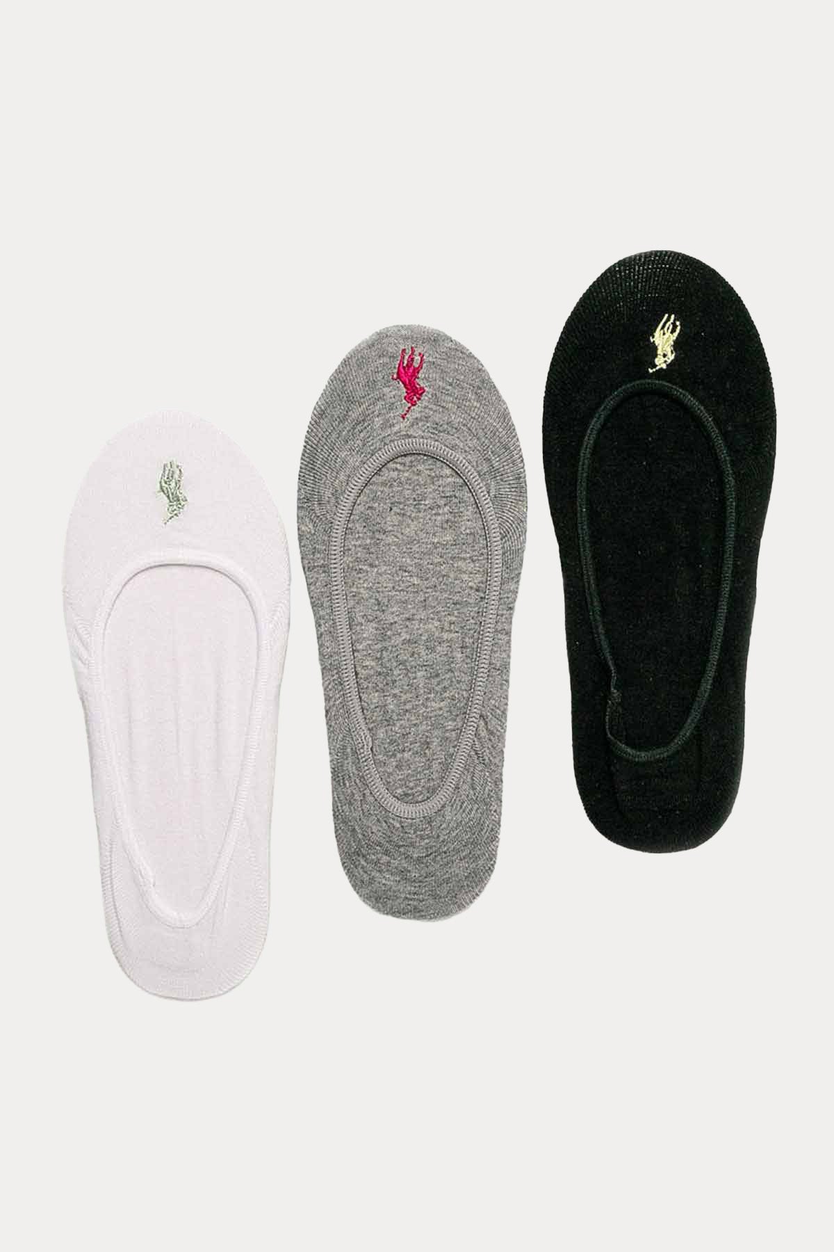 Polo Ralph Lauren Kadın 3'lü Paket Babet Çorap