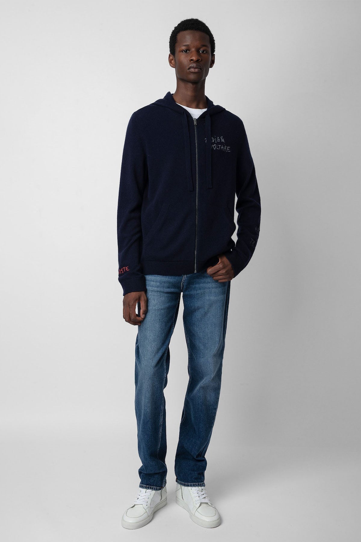 Zadig & Voltaire Logolu Kapüşonlu Kaşmirli Örgü Yün Triko Ceket-Ceket-Libas