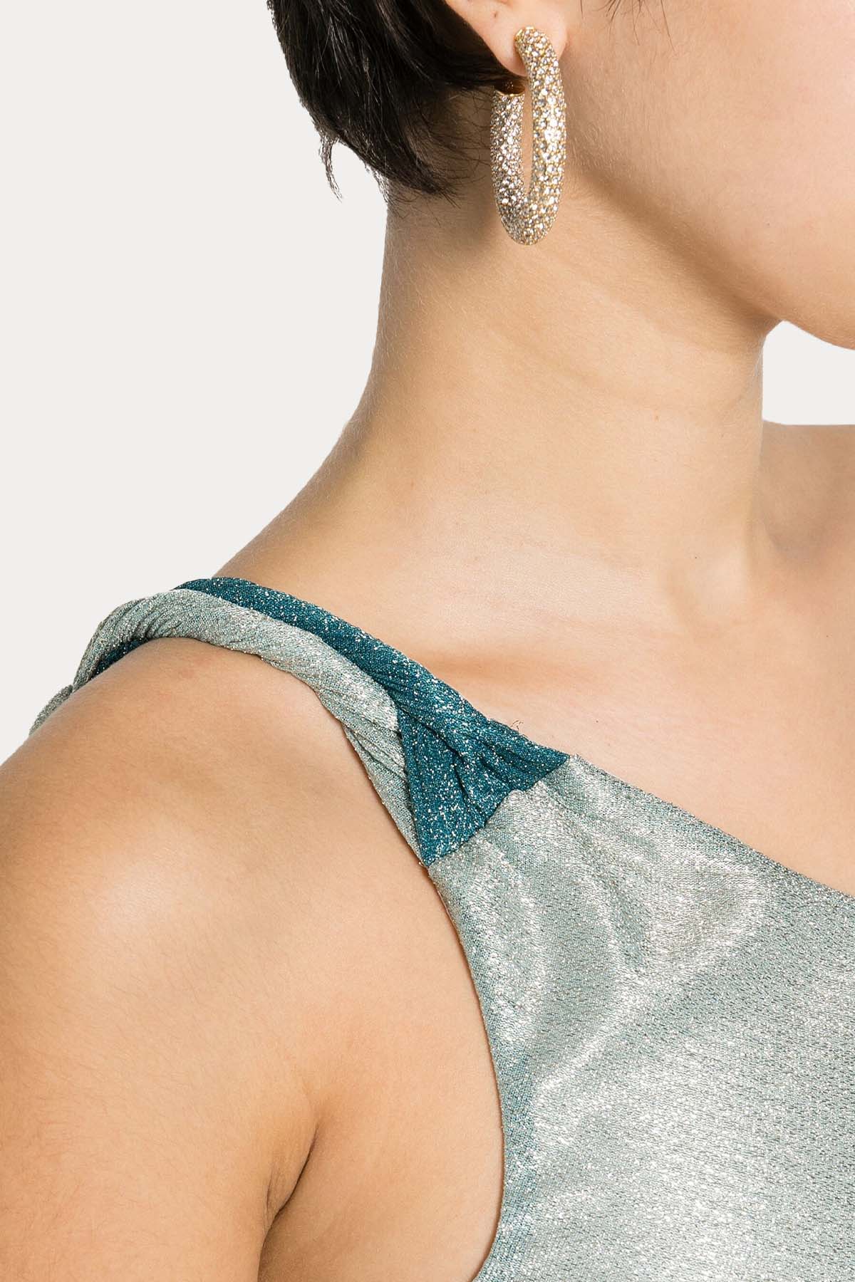 Liu Jo Tek Omuz Maxi Abiye Elbise