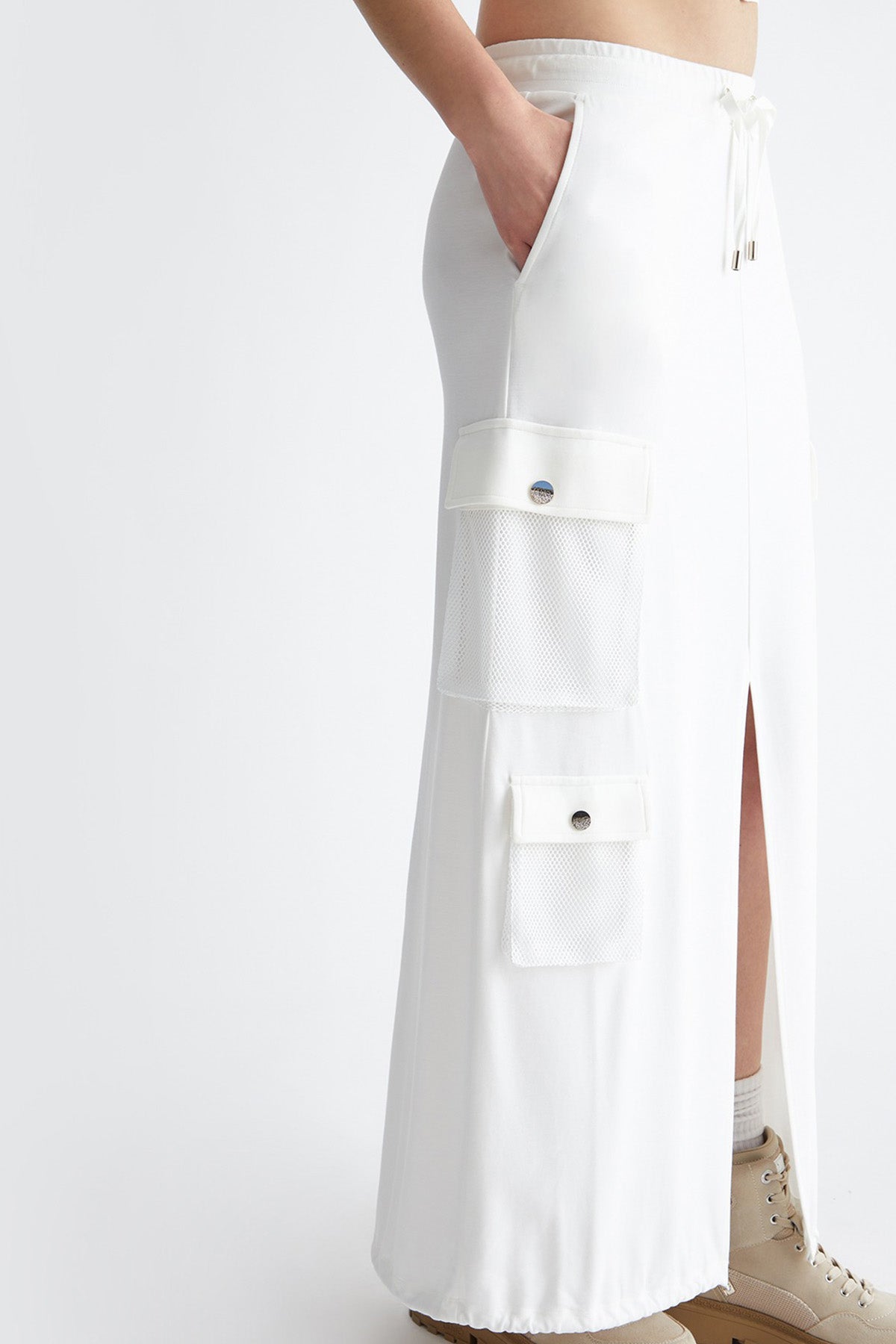 Liu Jo Kargo Cepli Beli Lastikli Maxi Etek