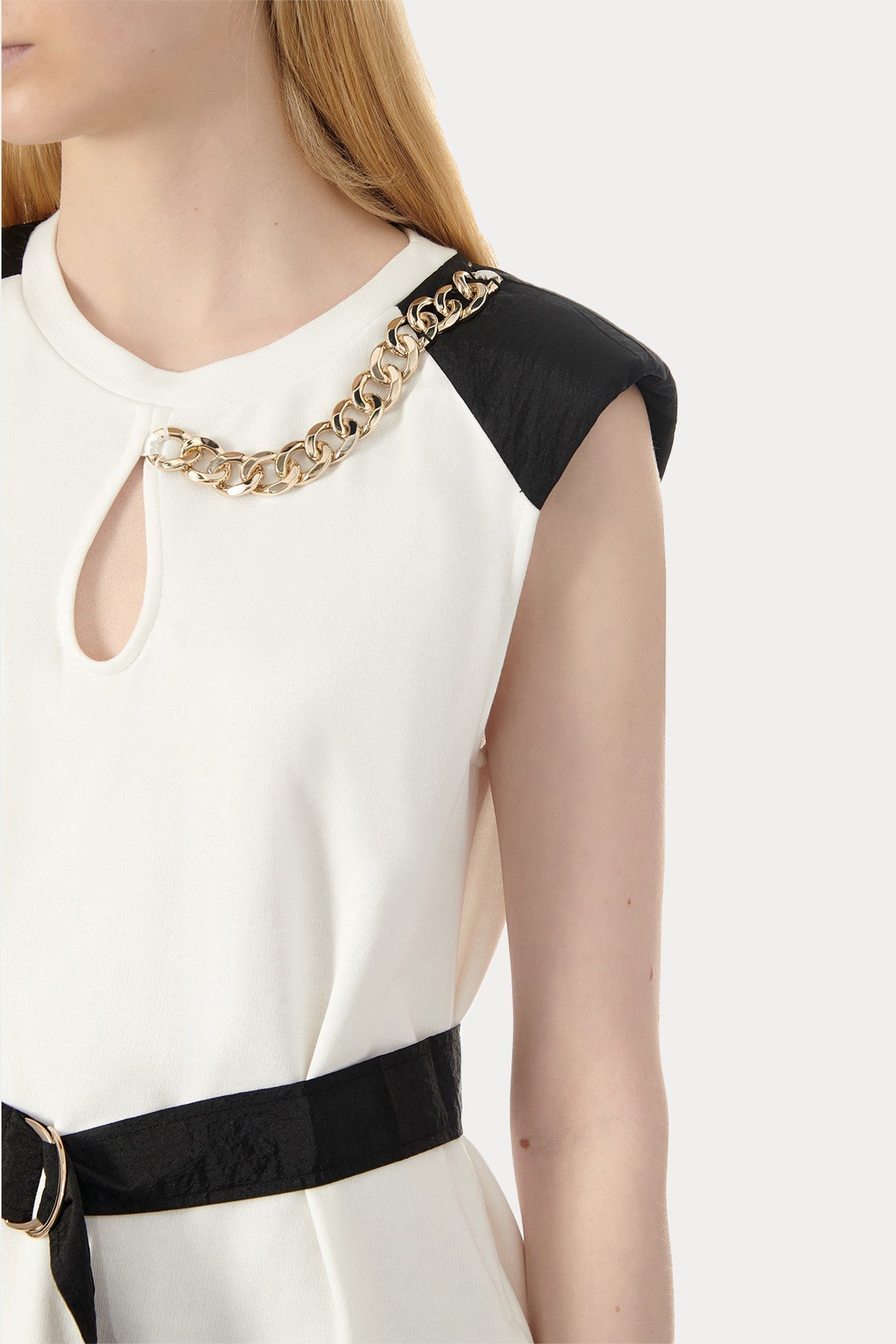 Liu Jo Zincir Aksesuarlı Kemerli Mini Elbise