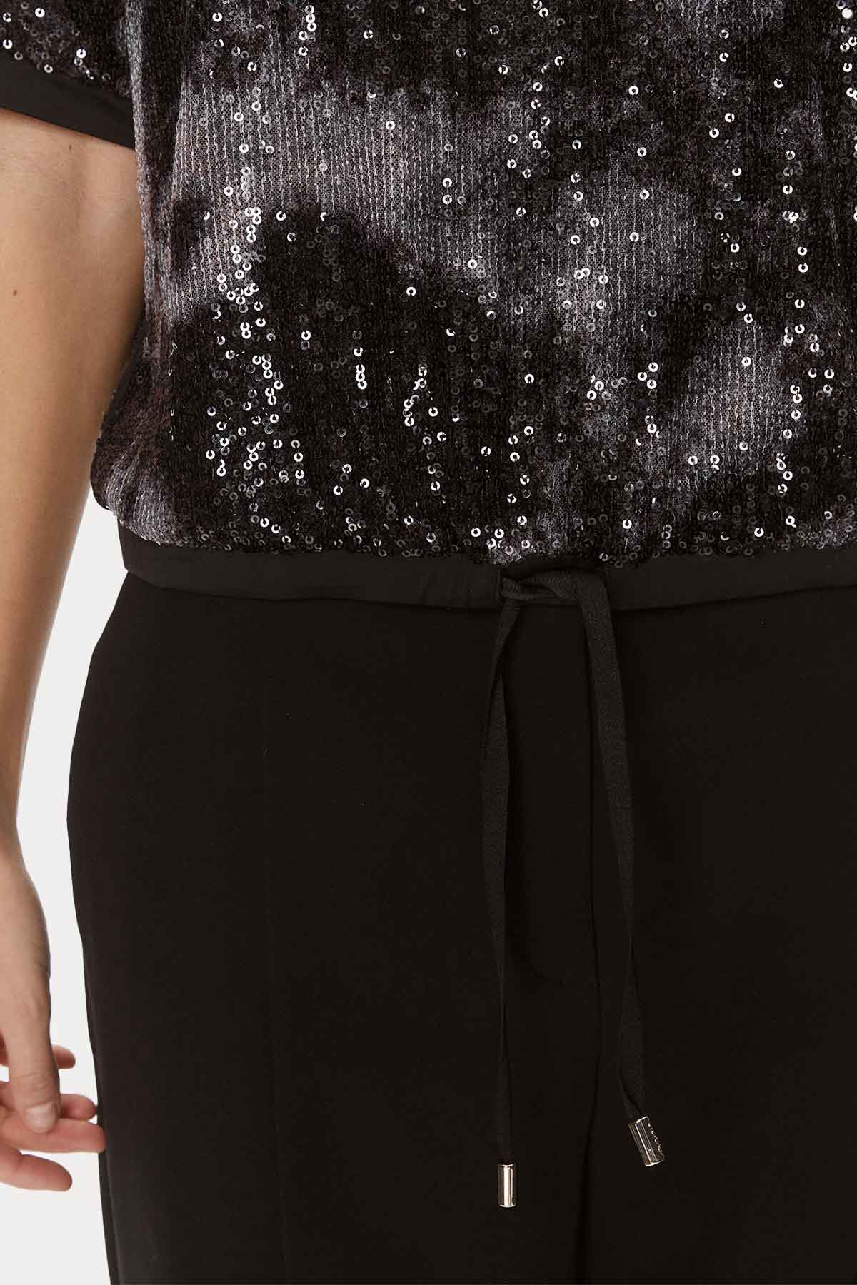 Liu Jo Yuvarlak Yaka Payetli Bluz