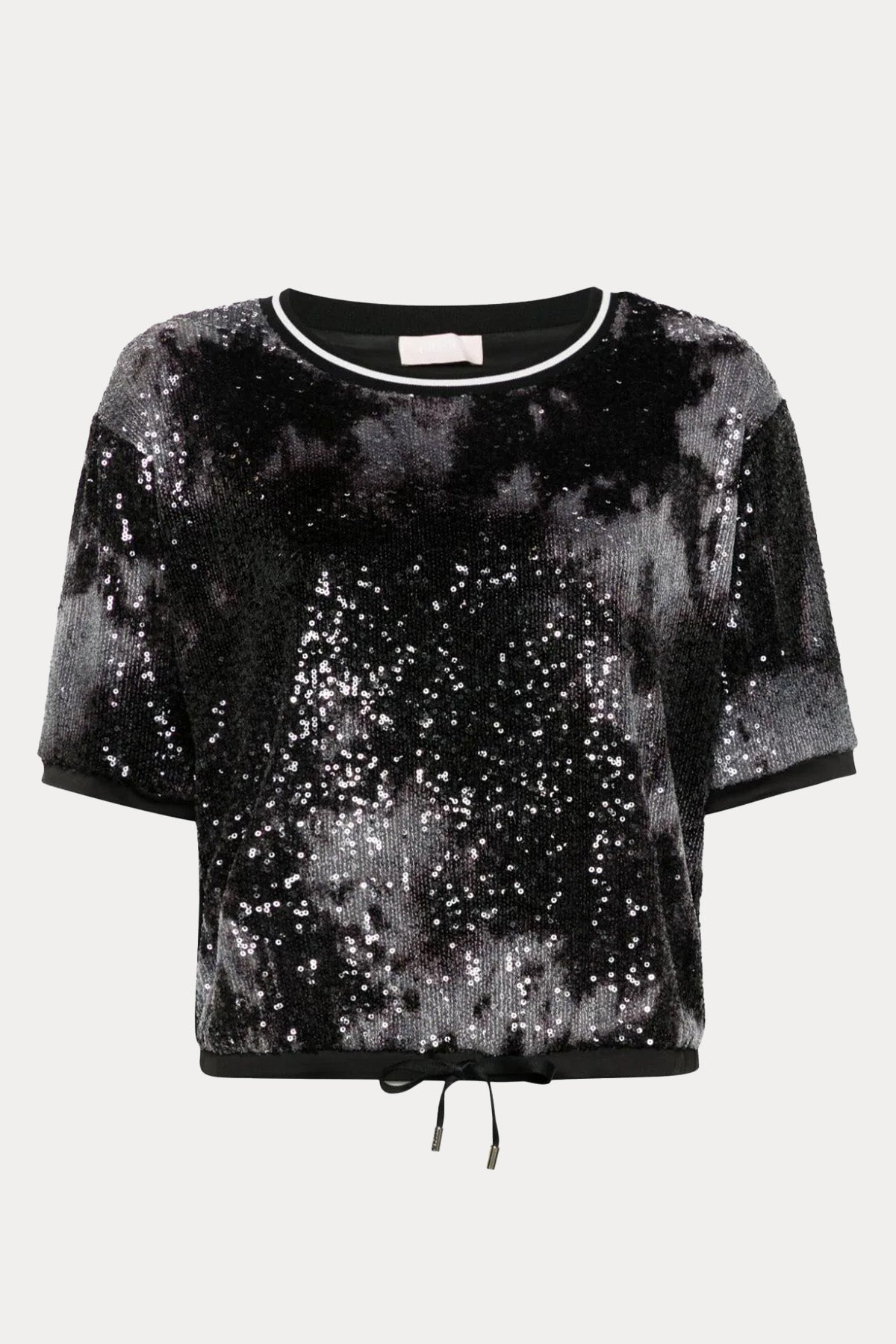 Liu Jo Yuvarlak Yaka Payetli Bluz
