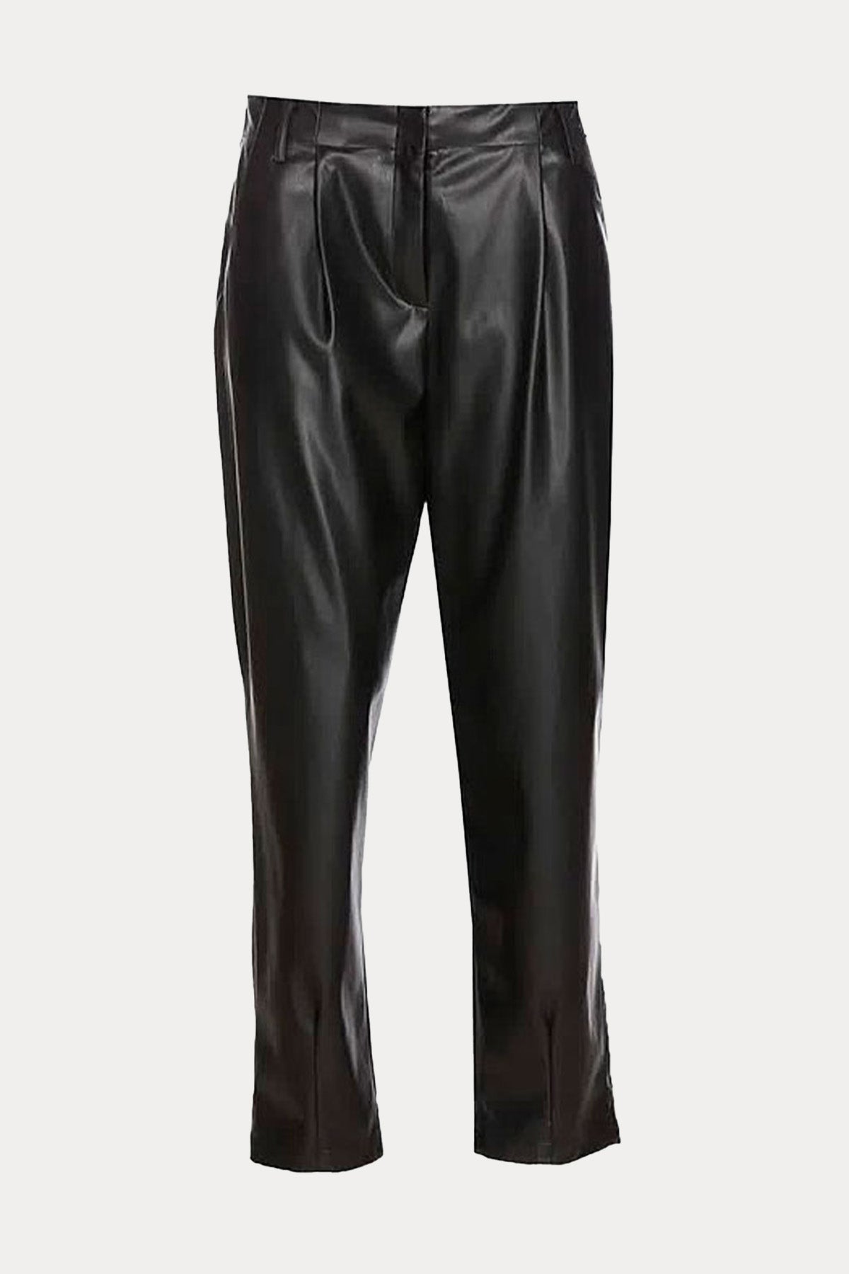 Liu Jo Tek Pileli Yüksek Bel Deri Pantolon