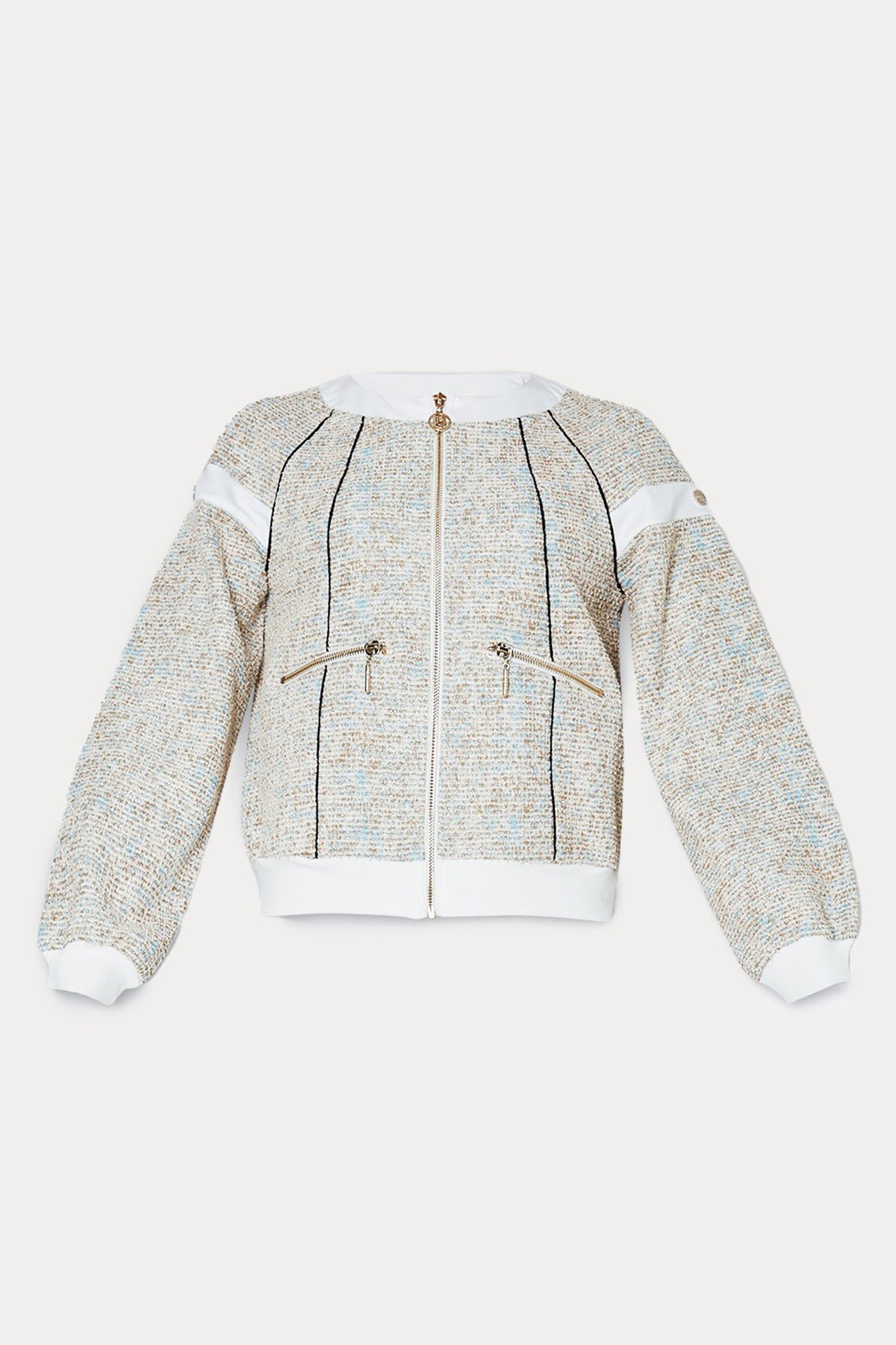 Liu Jo Renkli Örgü Detaylı Sweatshirt Ceket