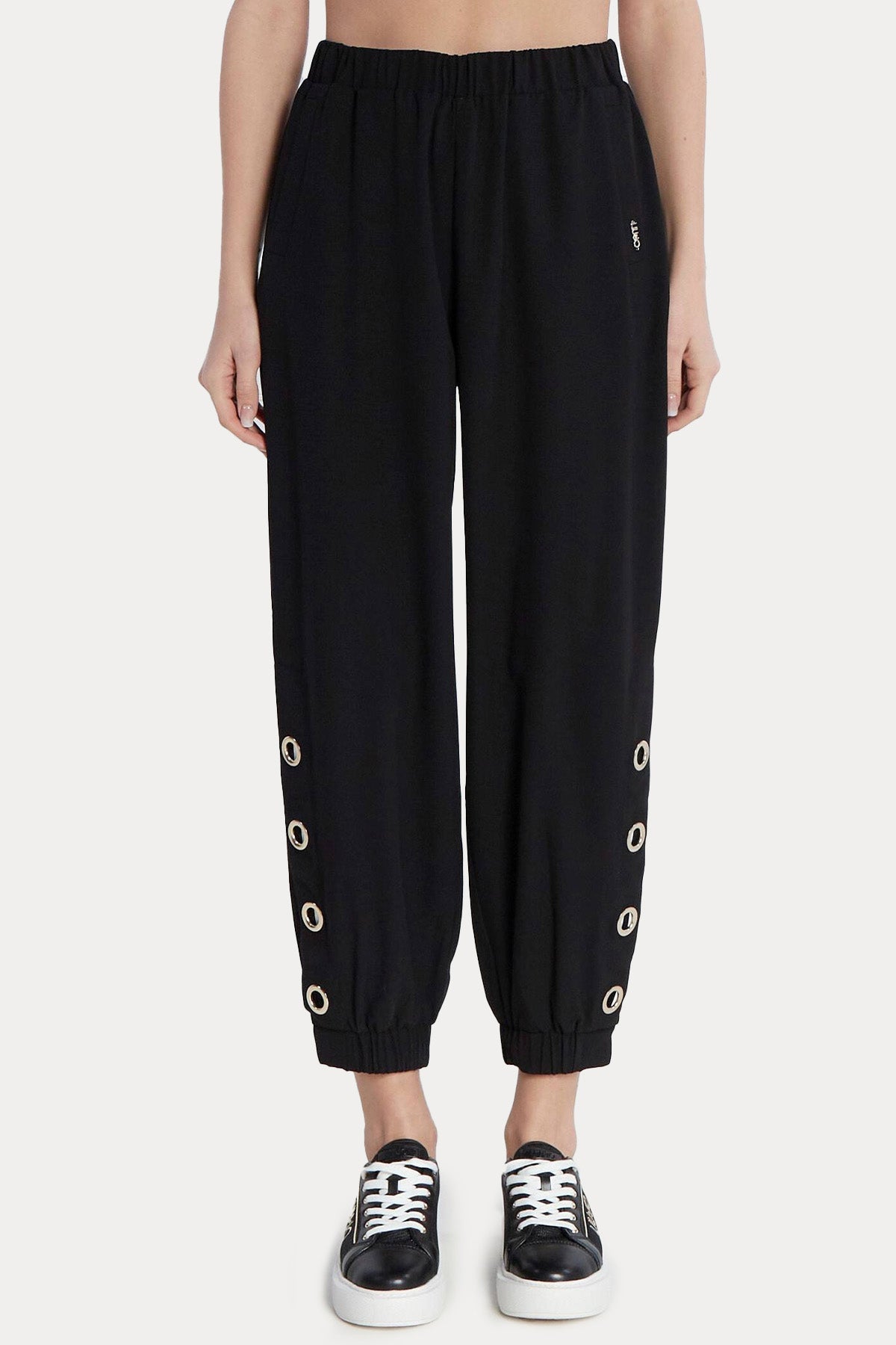 Liu Jo Metal Zımbalı Beli Lastikli Yüksek Bel Pantolon