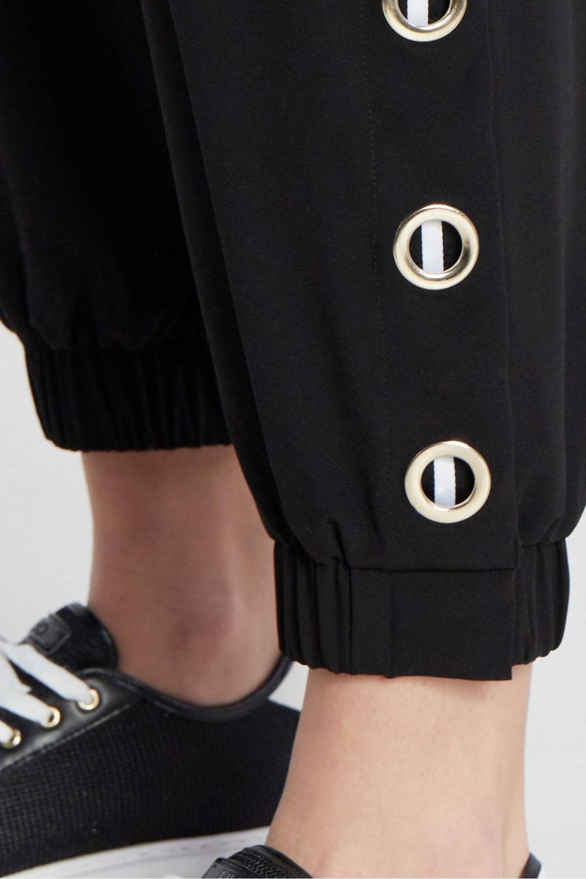 Liu Jo Metal Zımbalı Beli Lastikli Yüksek Bel Pantolon