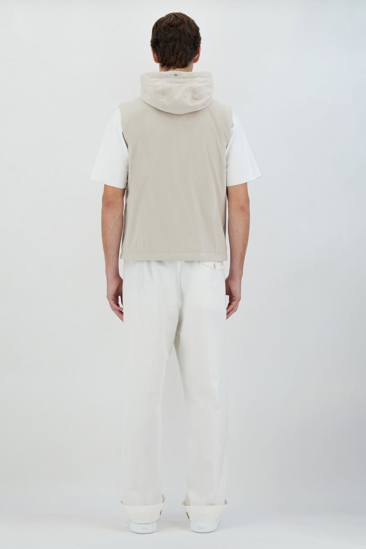 Herno Etek Ucu Büzgülü Kapüşonlu Yelek