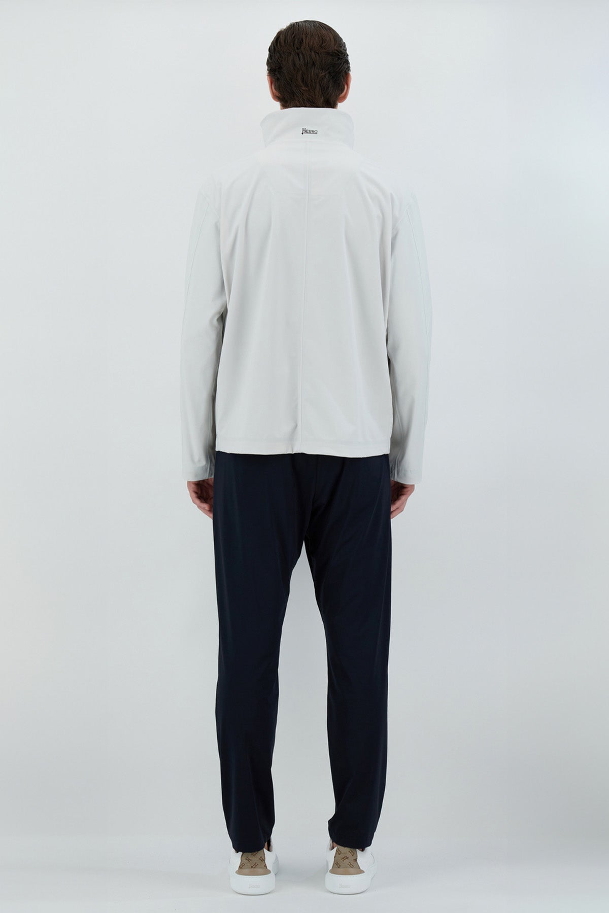 Herno Katlanabilir Dik Yakalı Cep Detaylı Streç Ceket