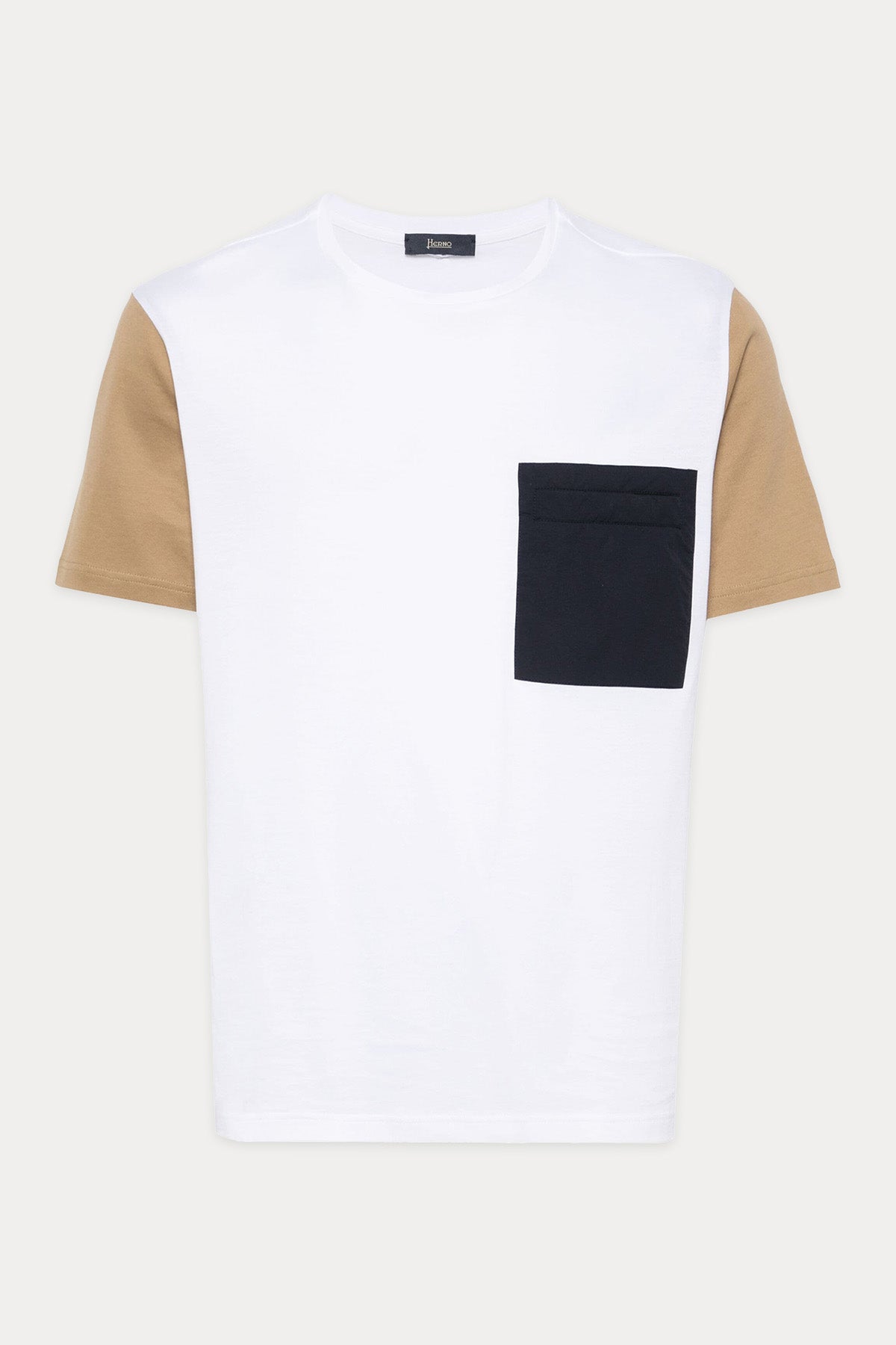 Herno Yuvarlak Yaka Cep Detaylı T-shirt-T-shirt-Libas