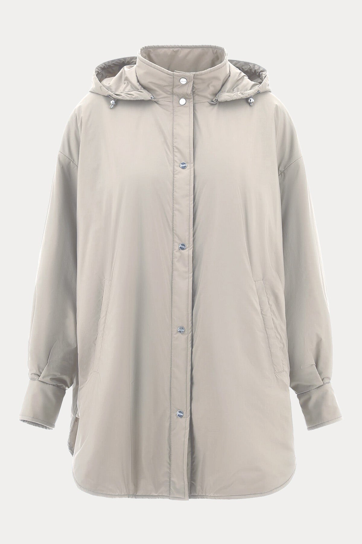 Herno Kapüşonlu Yırtmaç Detaylı Ceket