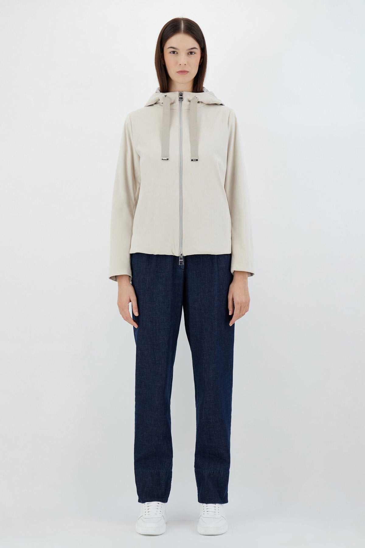 Herno Yumuşak Kumaş Kapüşonlu Ceket