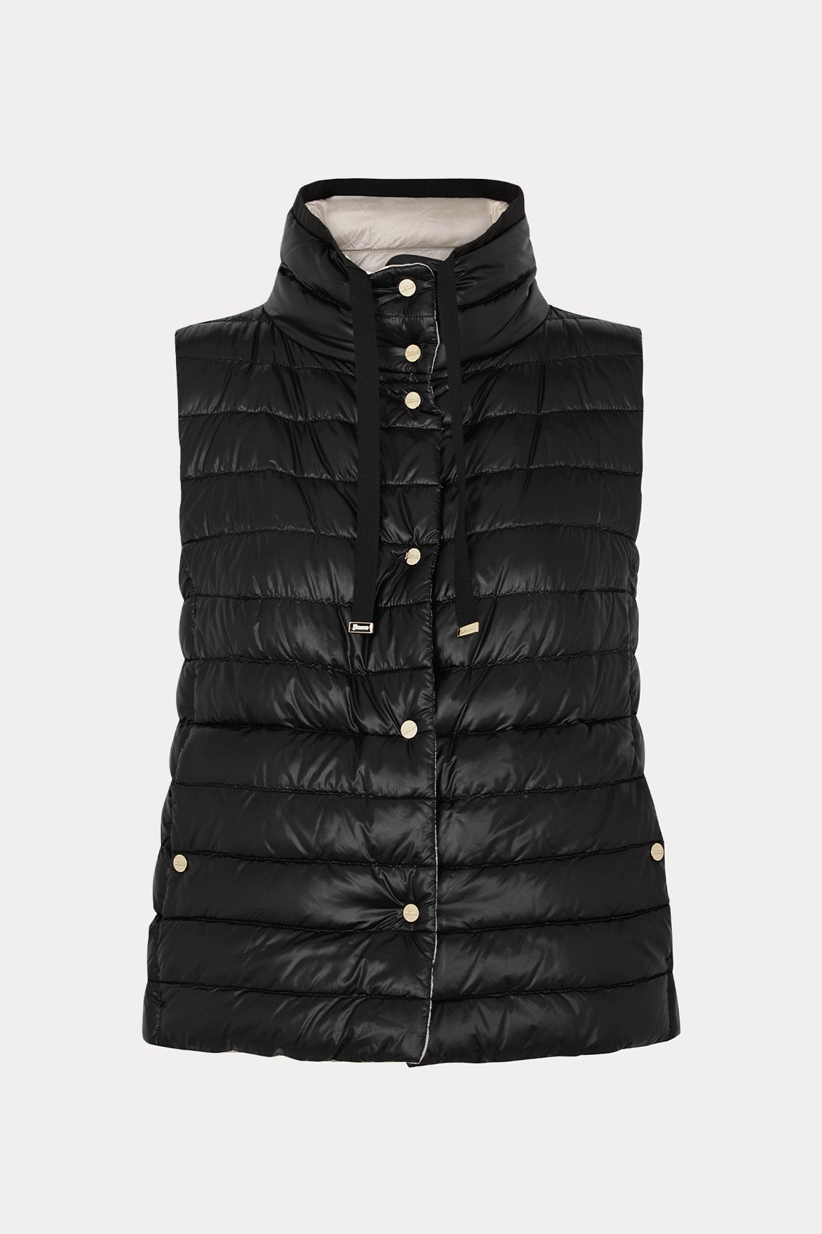 Herno Büzgülü Dik Yaka Çift Taraflı Yelek