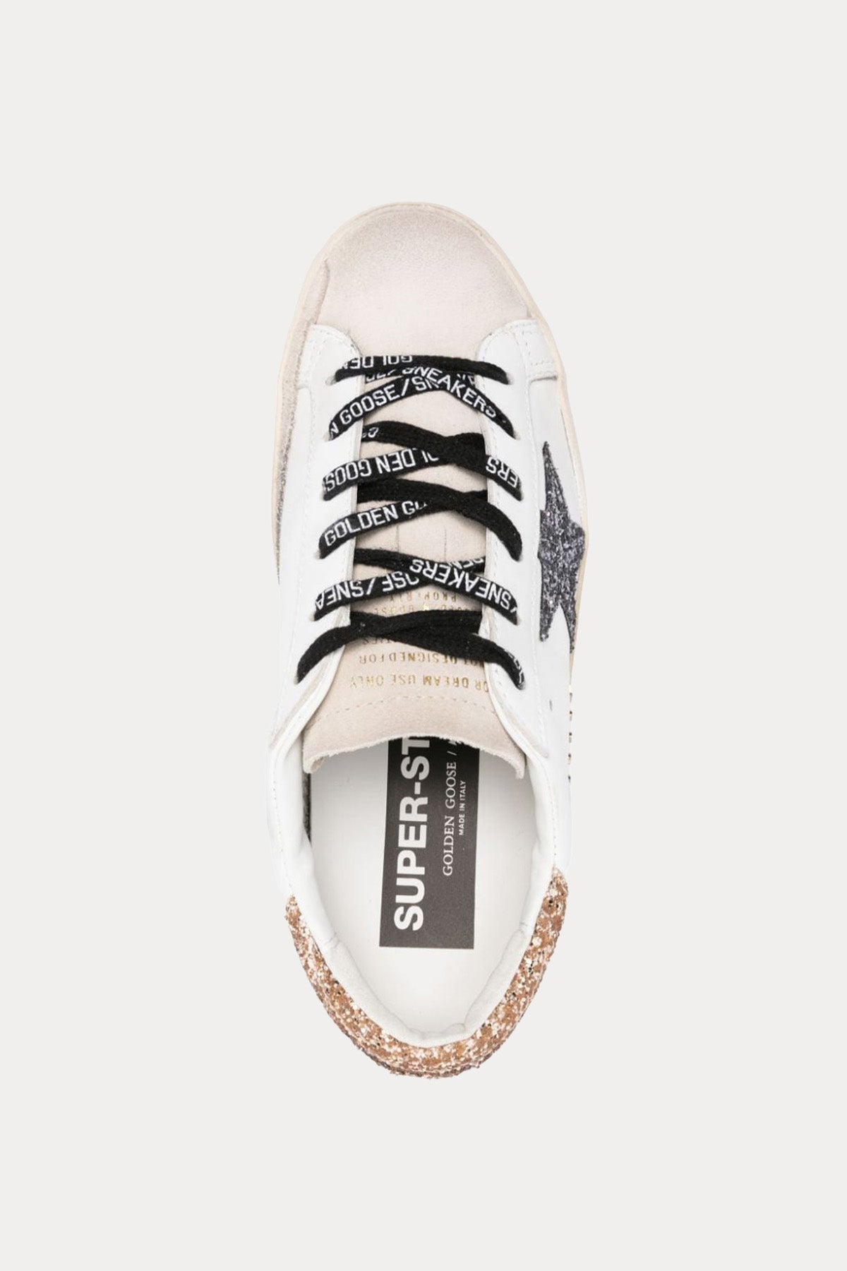 Golden Goose Super-Star Payetli Deri Sneaker Ayakkabı-Ayakkabı-Libas
