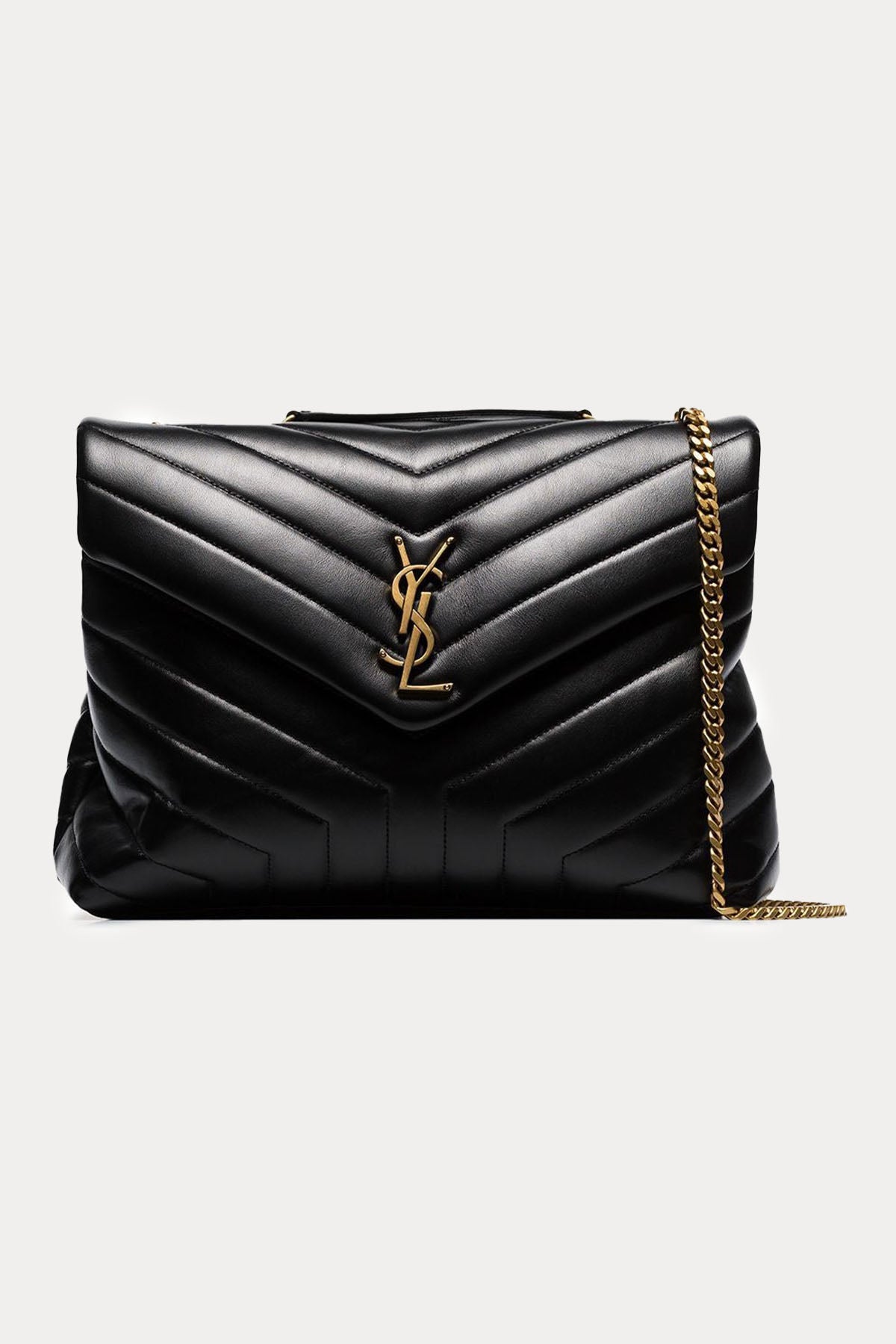 Saint Laurent Logolu Large Deri Omuz Çantası