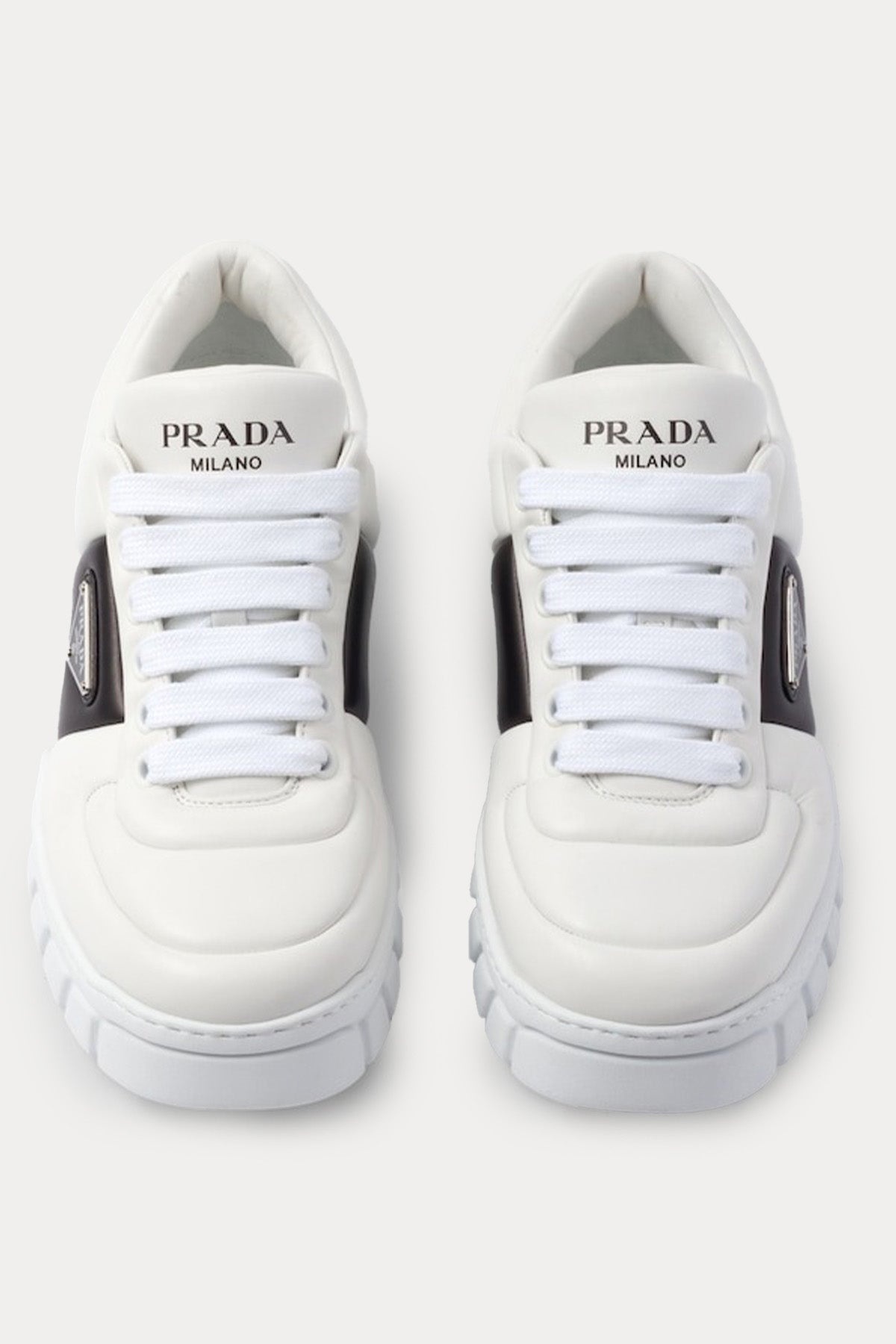 Prada Dolgulu Napa Deri Logolu Extralight Sneaker Ayakkabı-Ayakkabı-Libas