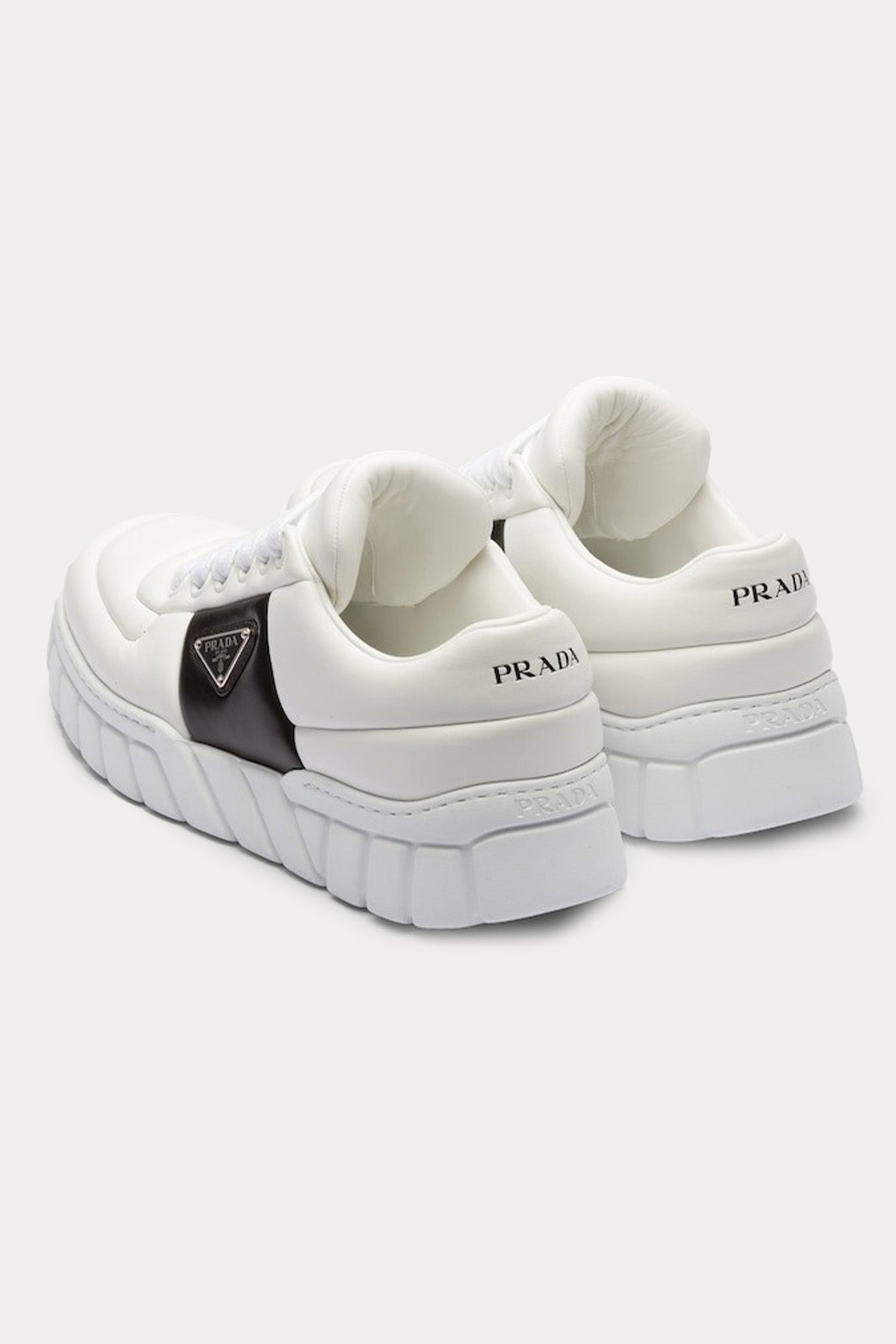 Prada Dolgulu Napa Deri Logolu Extralight Sneaker Ayakkabı-Ayakkabı-Libas